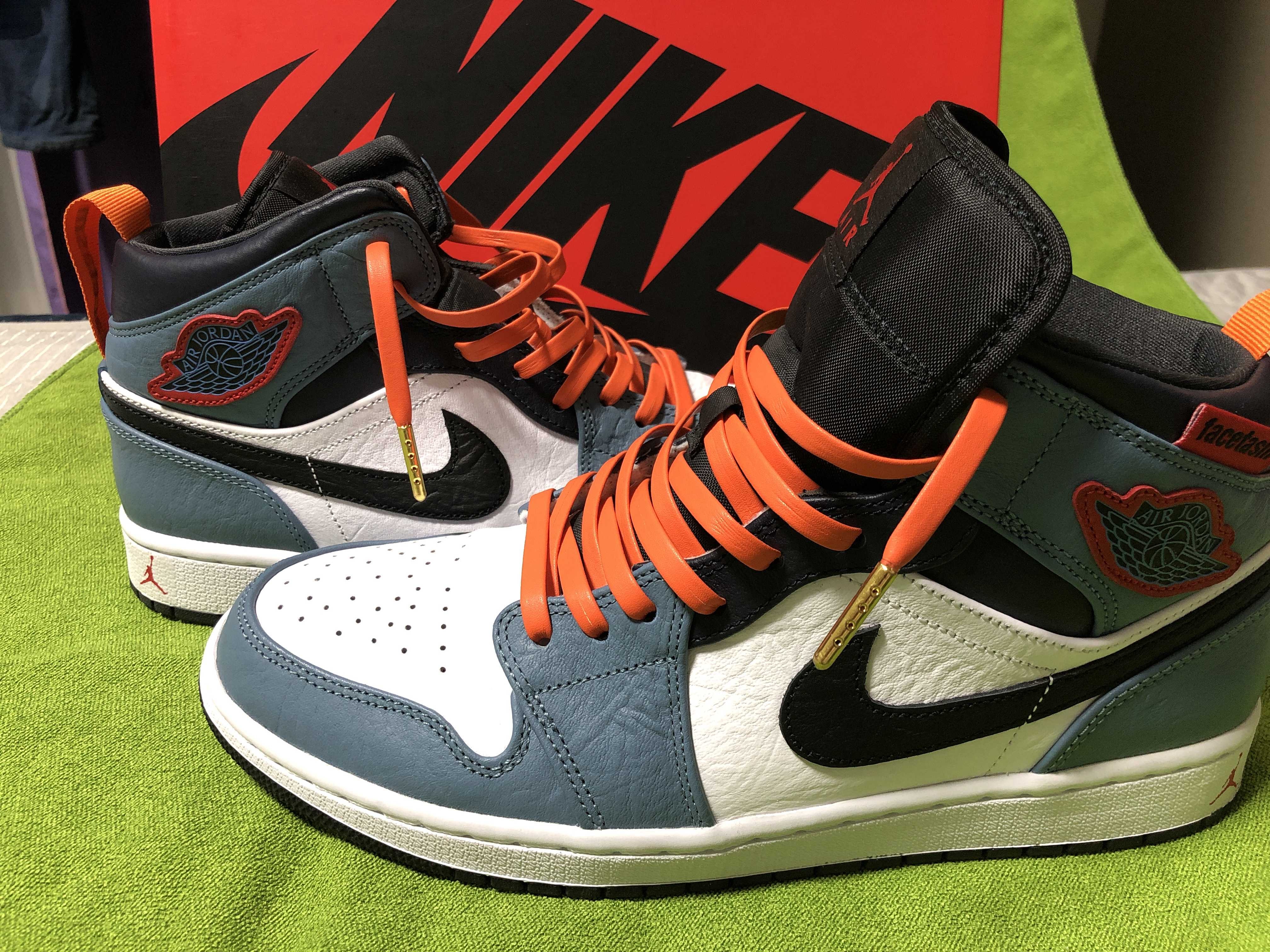 FACETASM × Nike Air Jordan 1 Mid "White/Navy"