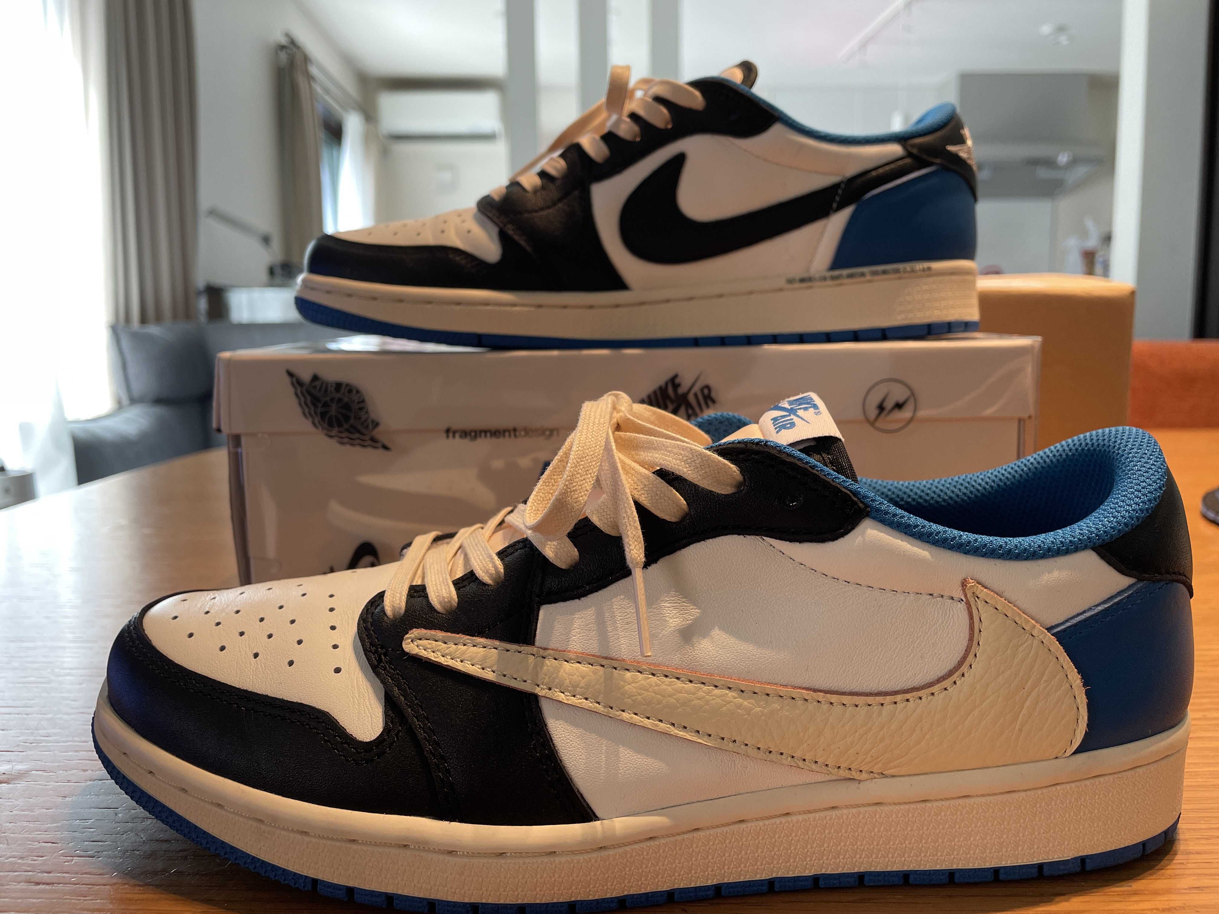 Travis Scott × fragment design × Nike Air Jordan 1 Low OG SP "Military Blue"