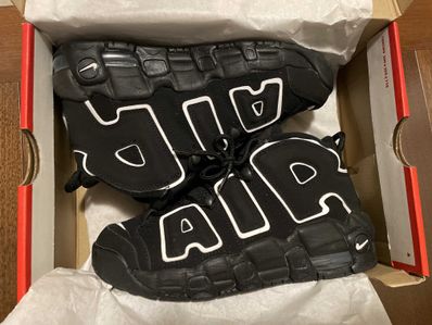 NIKE AIR MORE UPTEMPO GS "BLACK/WHITE"(2020)