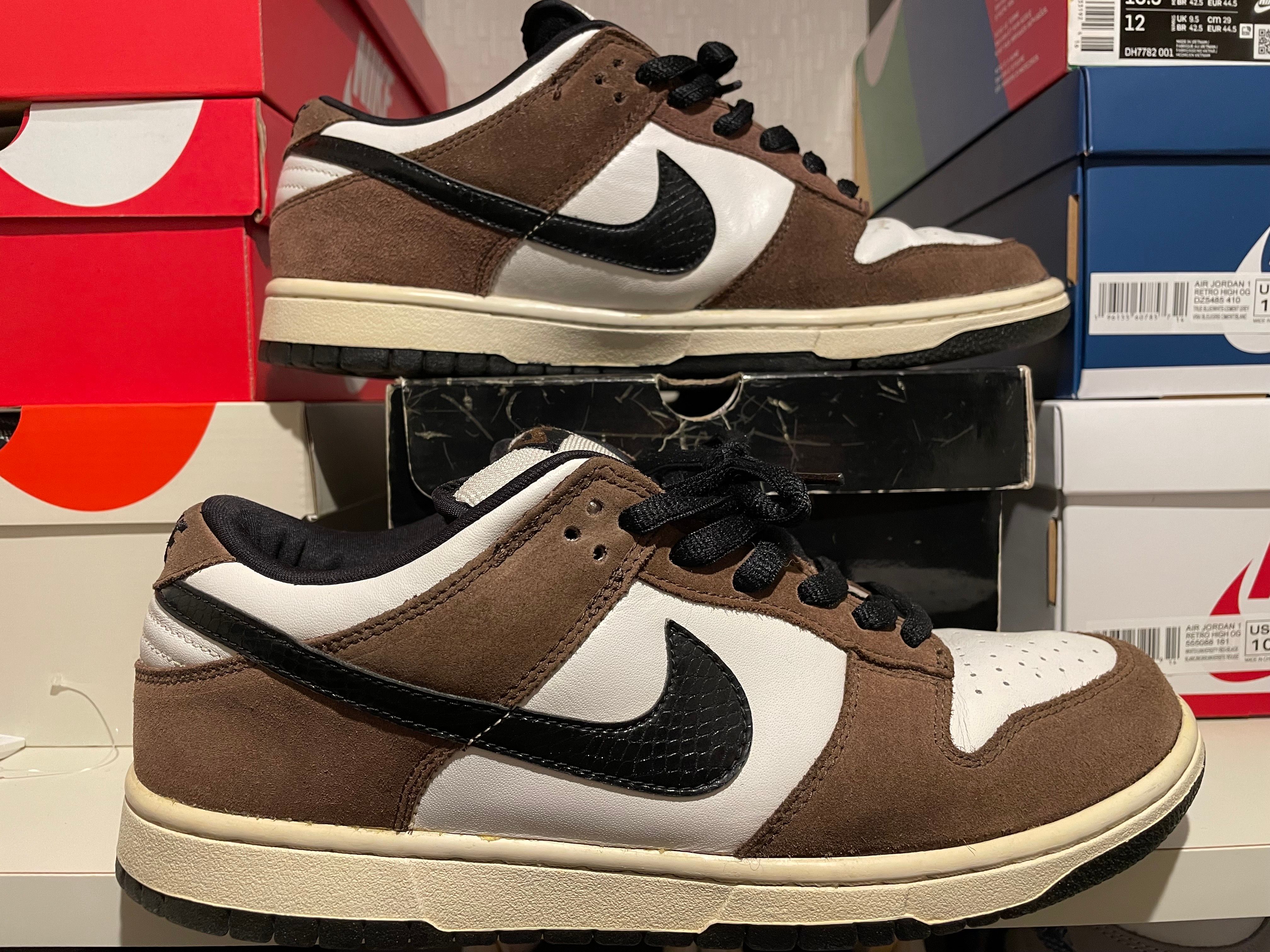 Nike SB Dunk Low "White/Black/Trail End Brown"