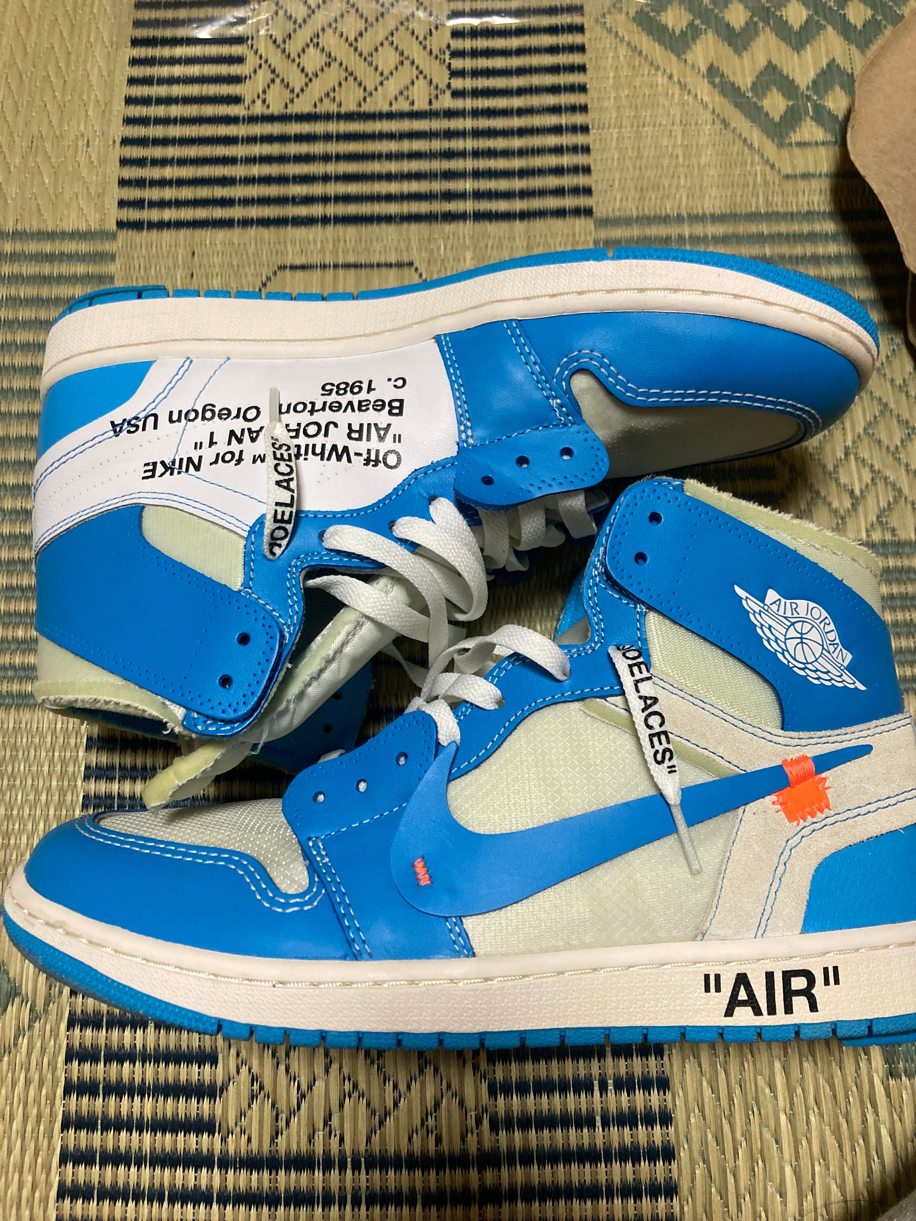 Off-White × Nike Air Jordan 1 High UNC "White/Dark Powder Blue"