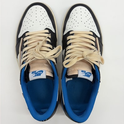 Travis Scott × fragment design × Nike Air Jordan 1 Low OG SP "Military Blue"