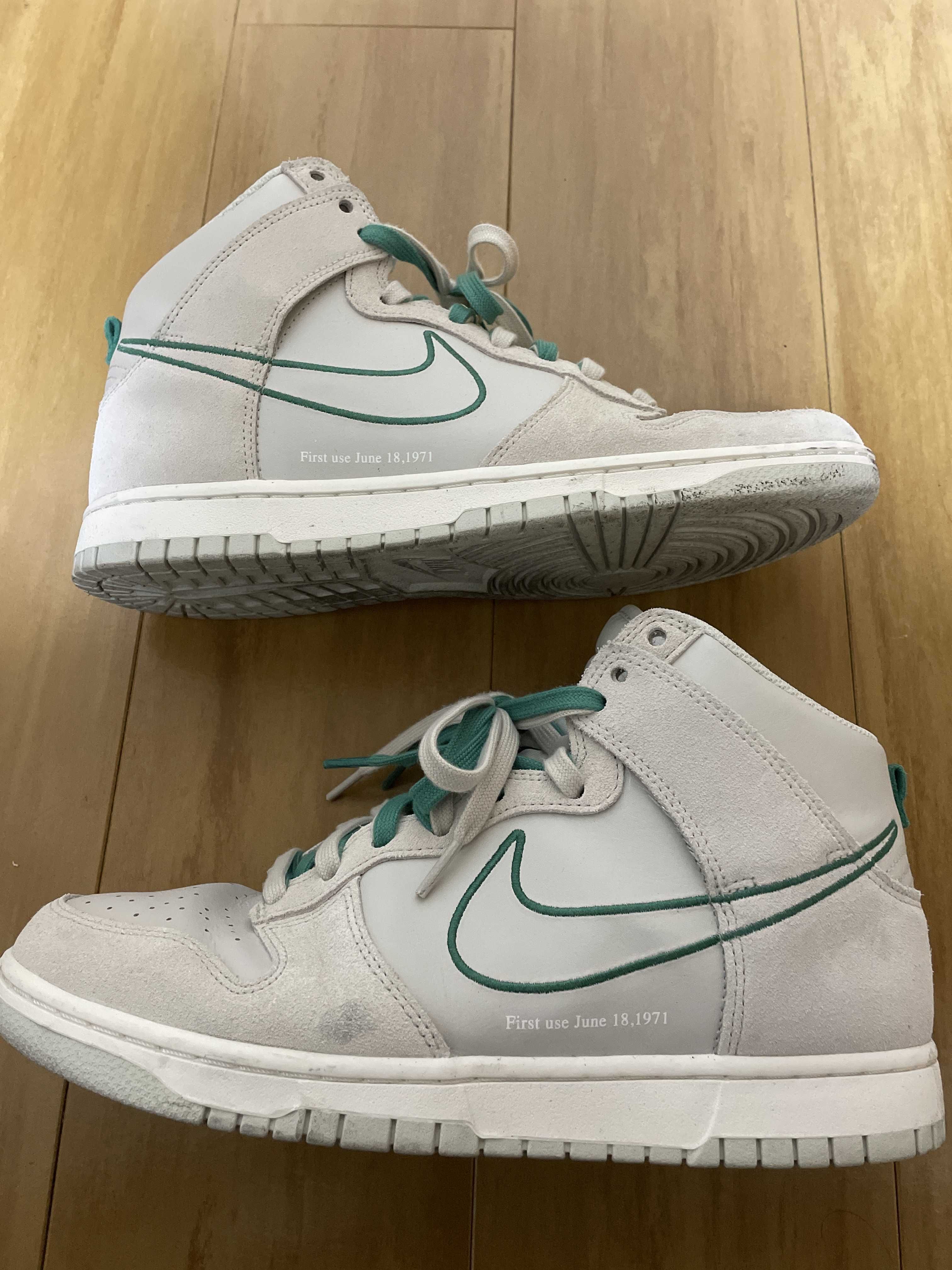 Nike Dunk High SE First Use "Light Bone/Green Noise"