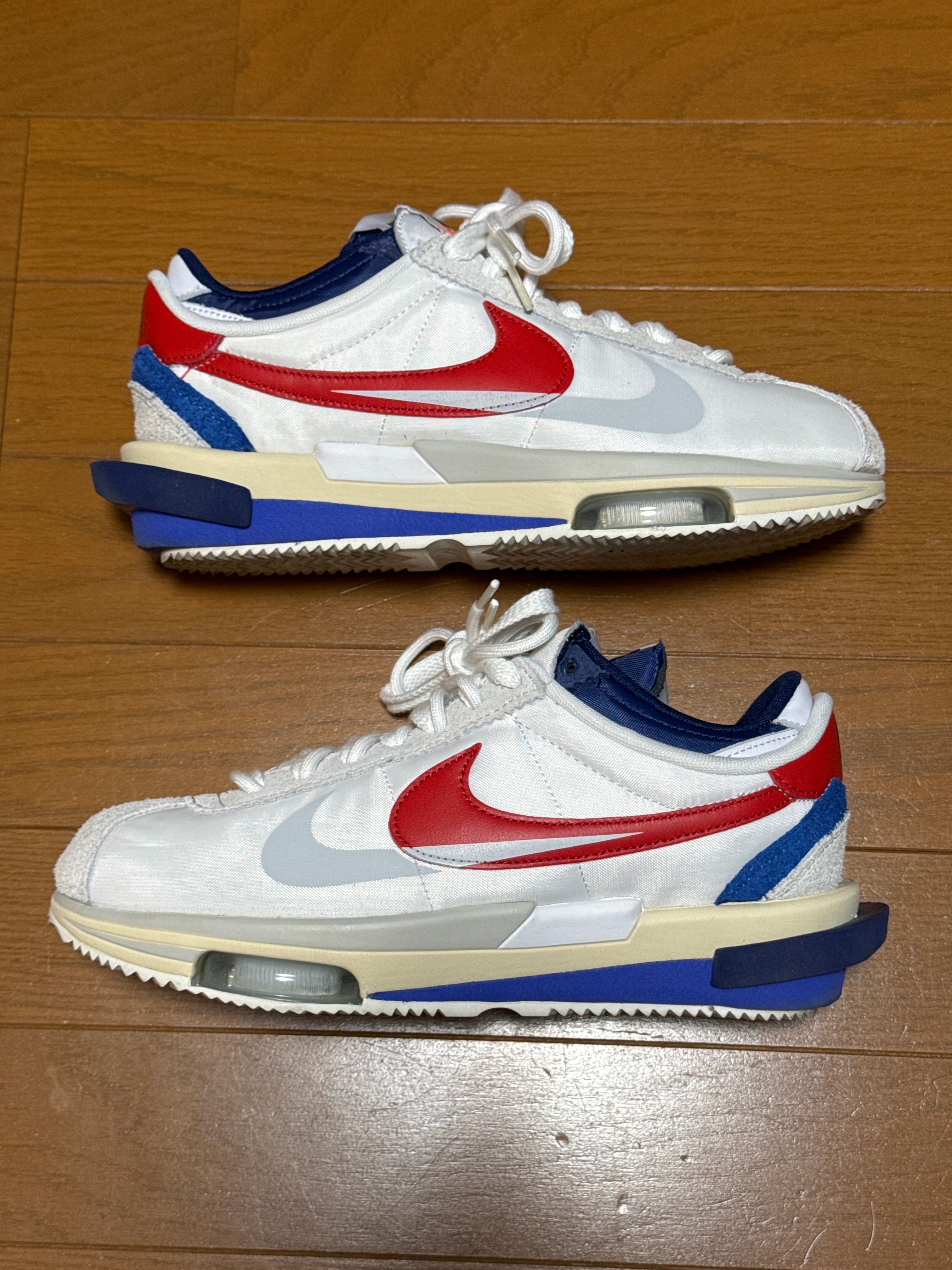 sacai × Nike Zoom Cortez "White and University Red"