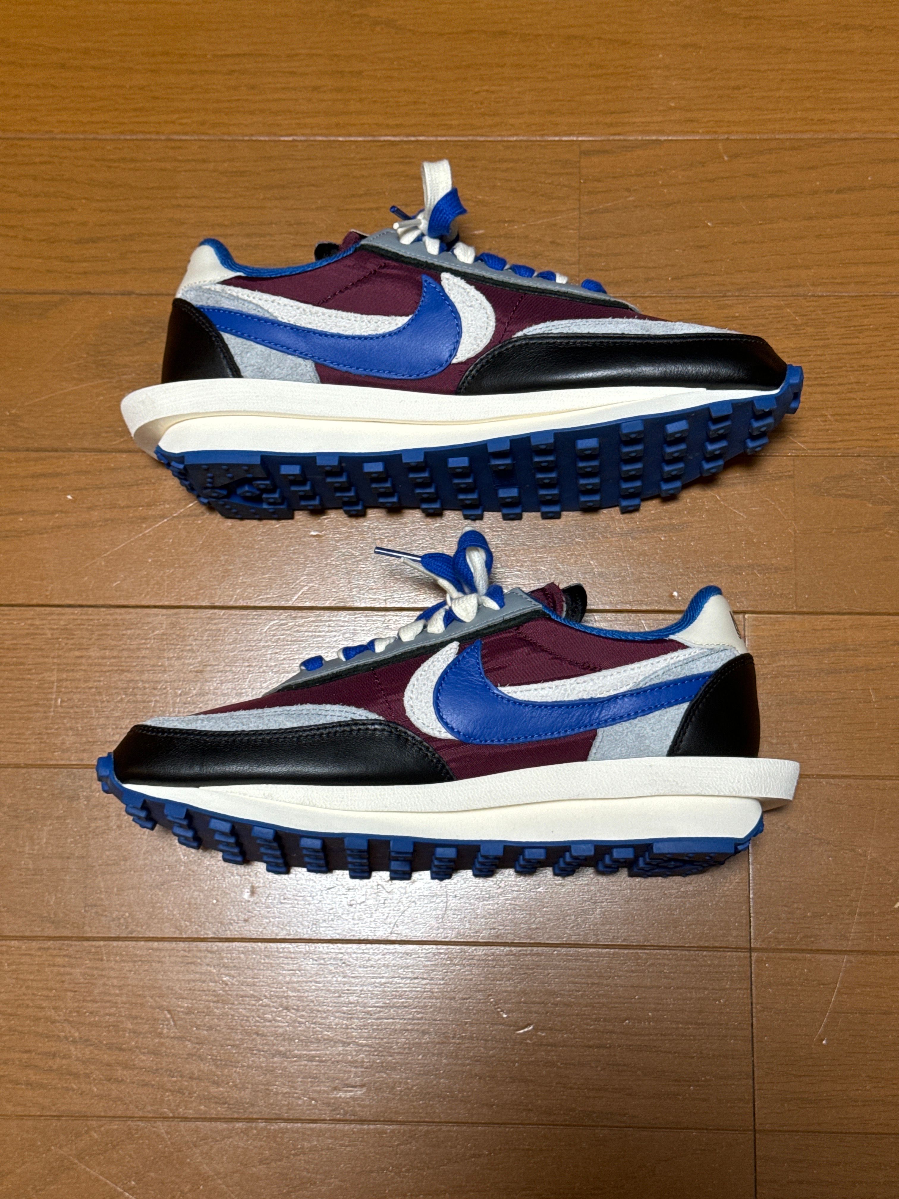 UNDERCOVER × sacai × Nike LD Waffle "Night Maroon/Pale Ivory-Ground Grey-Team Royal"