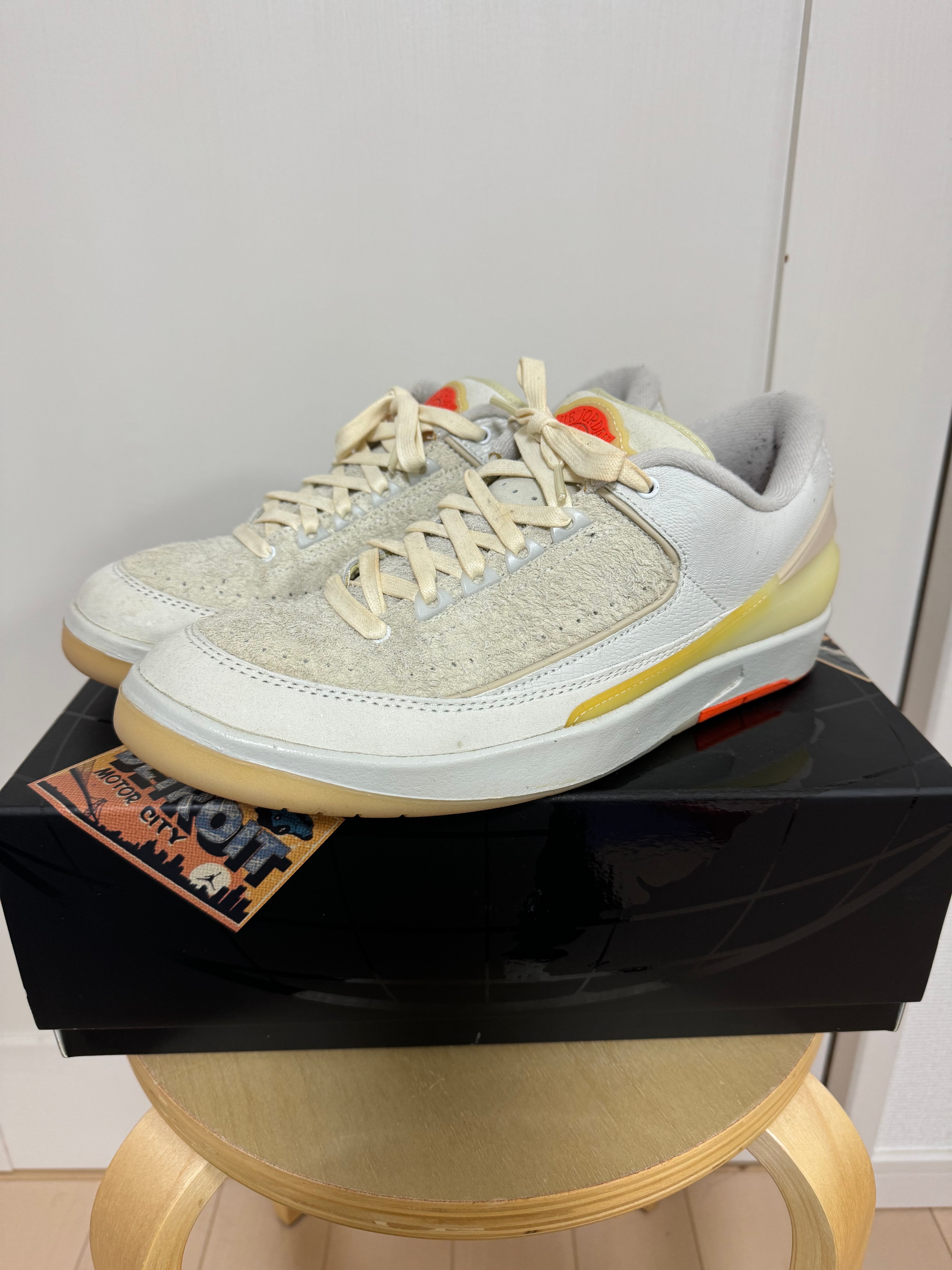 Shelflife × Nike Air Jordan 2 Low "Sail/Light Bone and Mandarin"