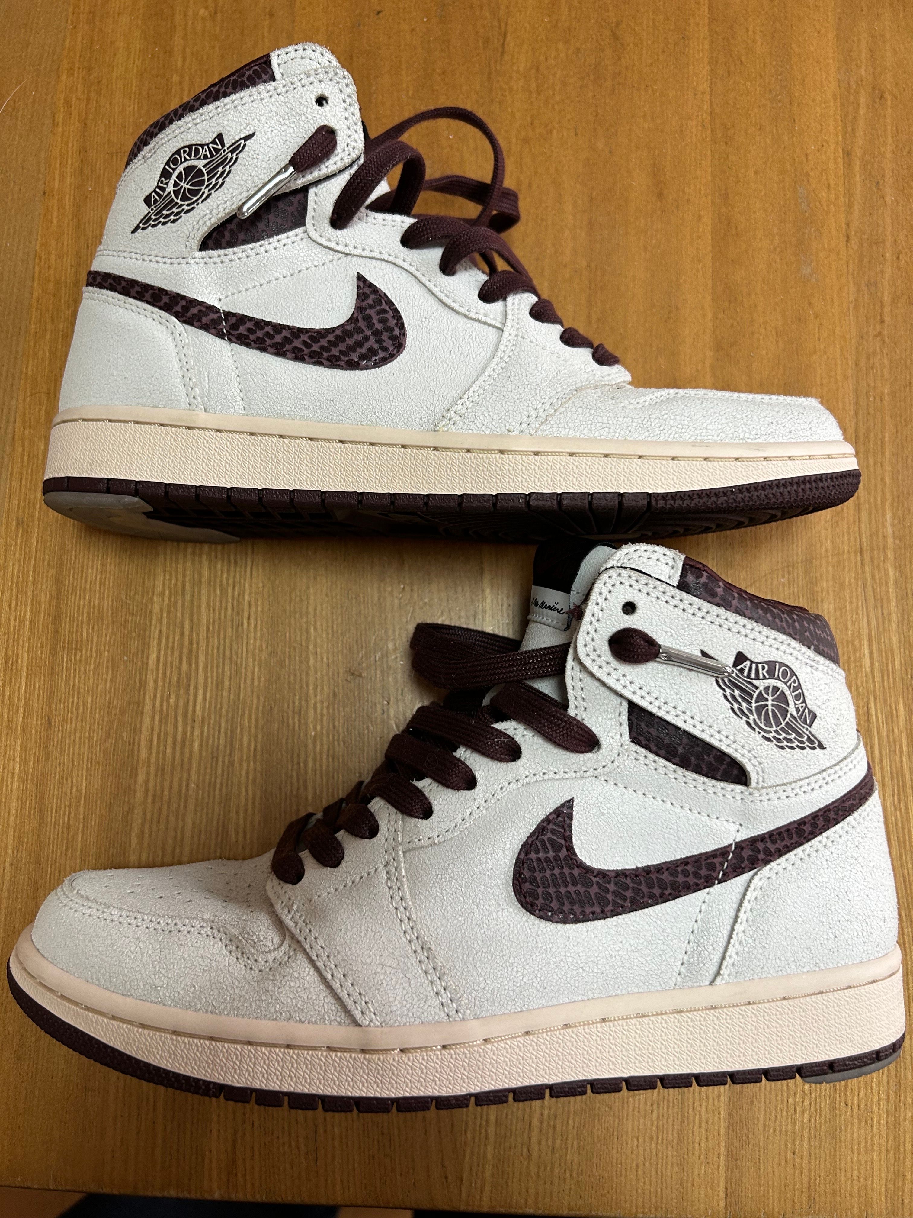 A Ma Maniere × Nike Air Jordan 1 Retro High OG "Sail and Burgundy"