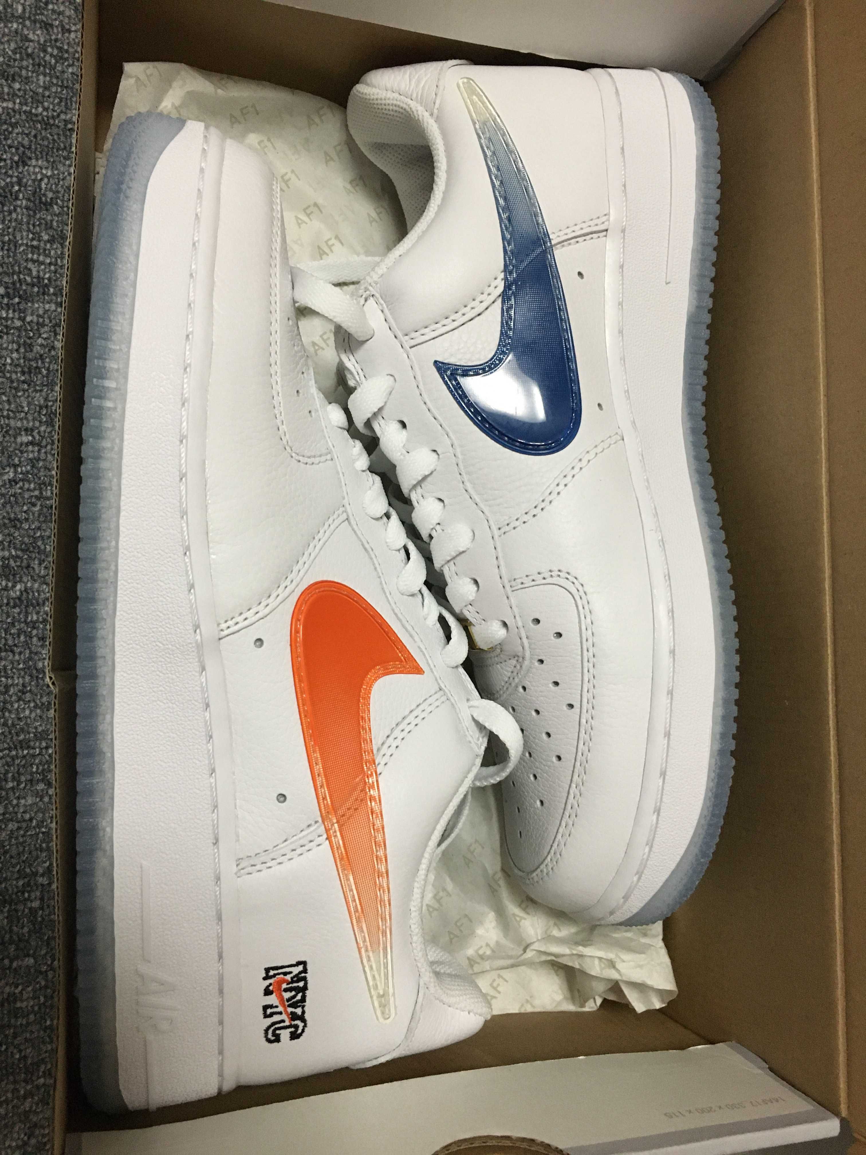 KITH × Nike Air Force 1 Low "White/Rush Blue/White/Brilliant Orange"