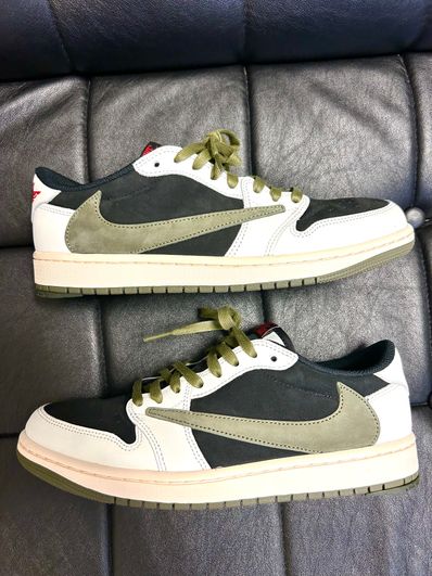 Travis Scott × Nike Women's Air Jordan 1 Low OG "Medium Olive"