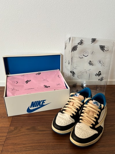 Travis Scott × fragment design × Nike Air Jordan 1 Low OG SP "Military Blue"