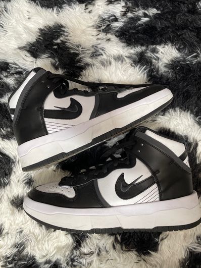 NIKE Women's DUNK HIGH UP "WHITE/BLACK"