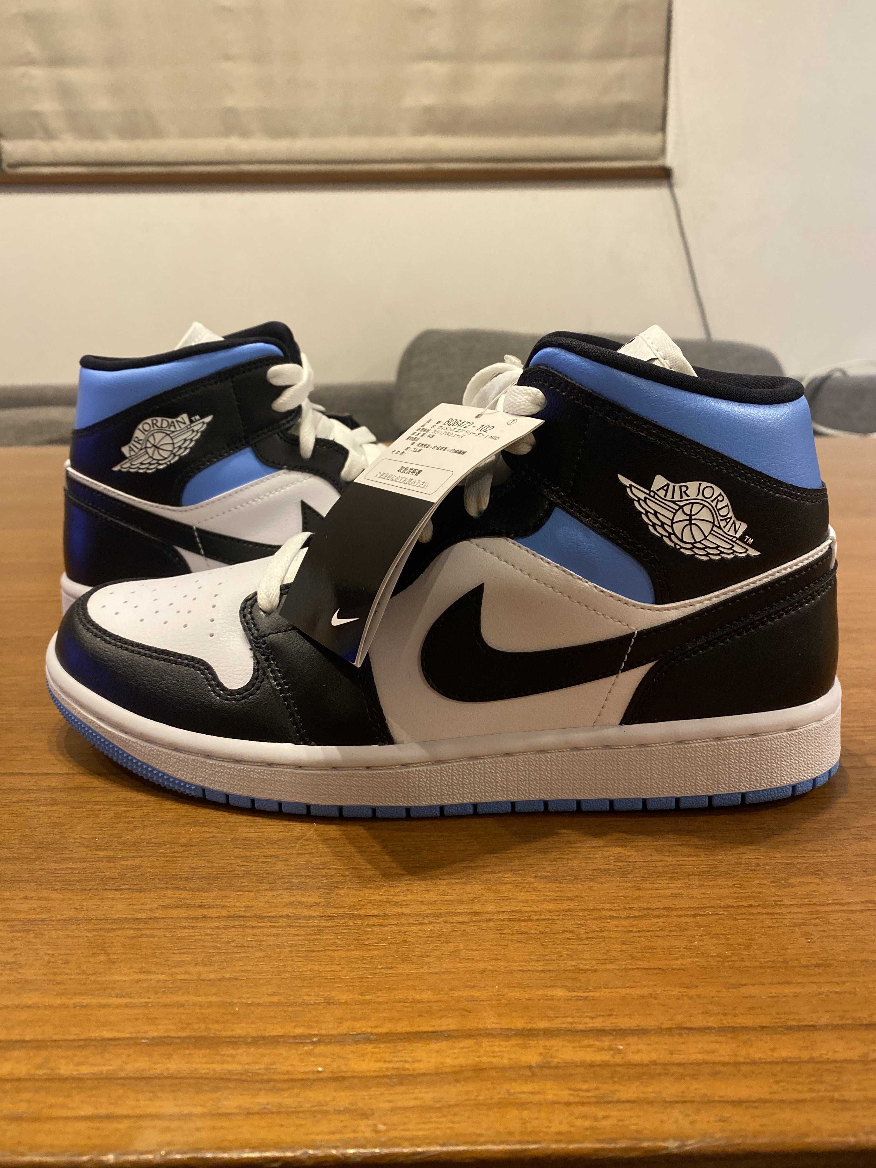 Nike Women's Air Jordan 1 Mid "Black/University Blue"
