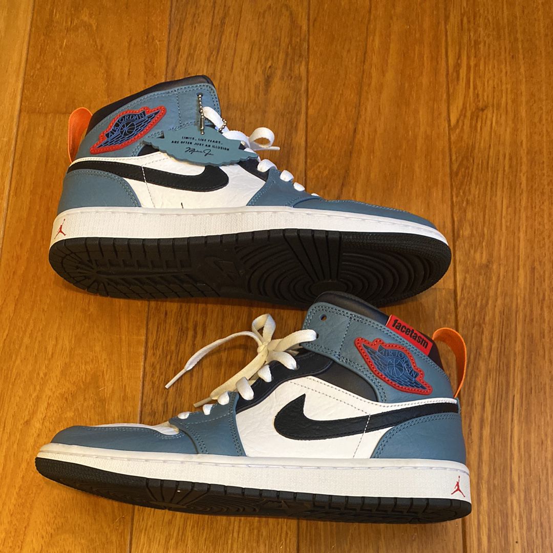 FACETASM × Nike Air Jordan 1 Mid "White/Navy"