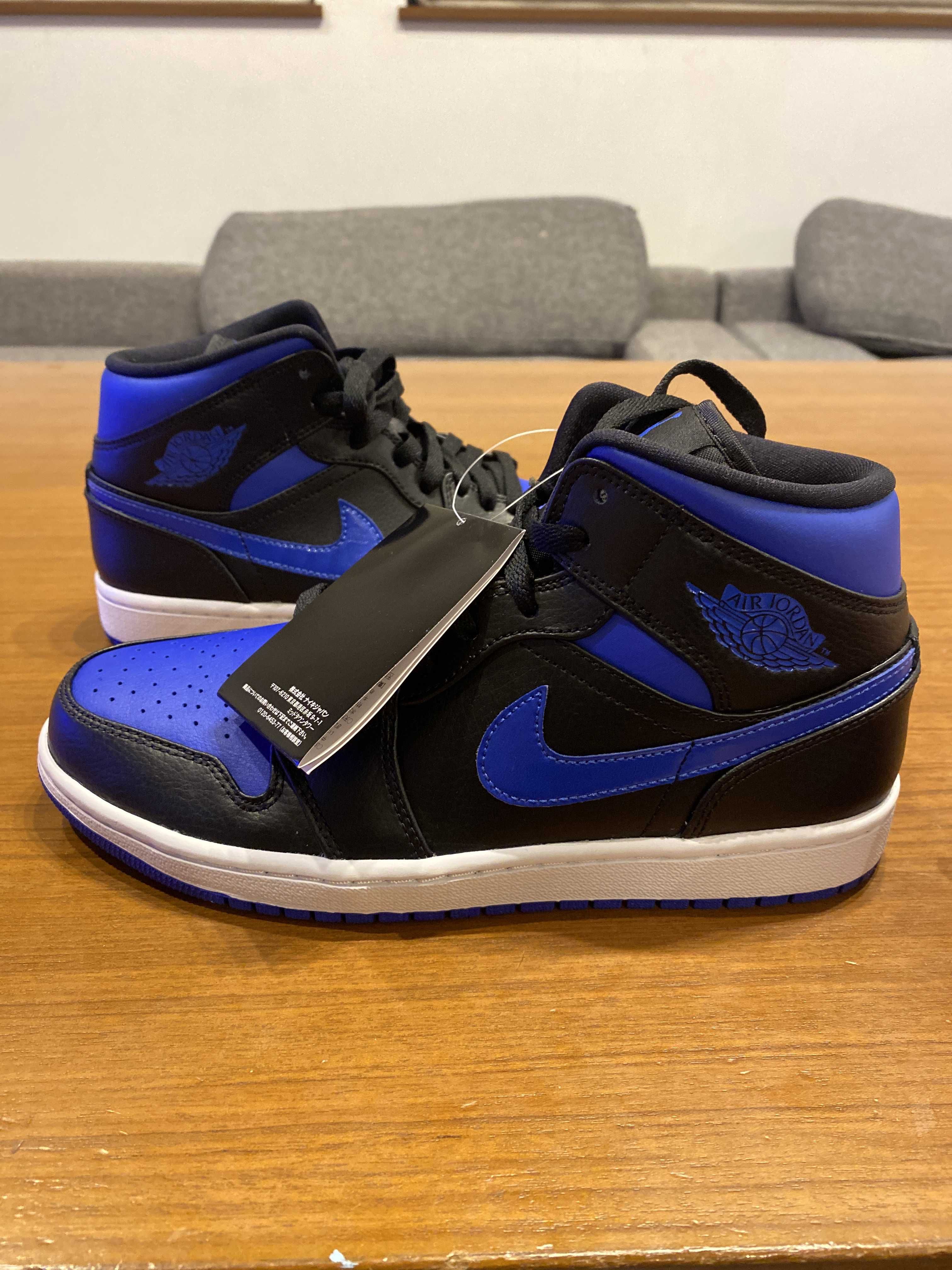 NIKE AIR JORDAN 1 MID "BLACK/BLUE"