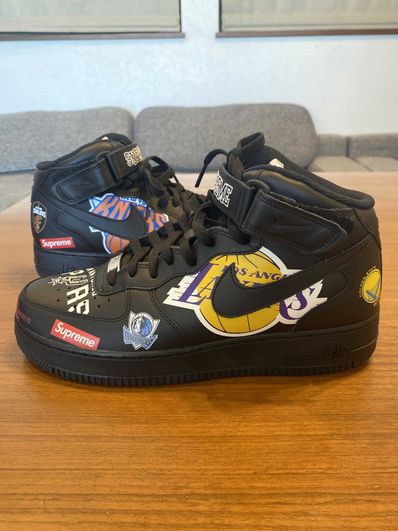 Supreme × NBA × Nike Air Force 1 Mid '07 "Black"