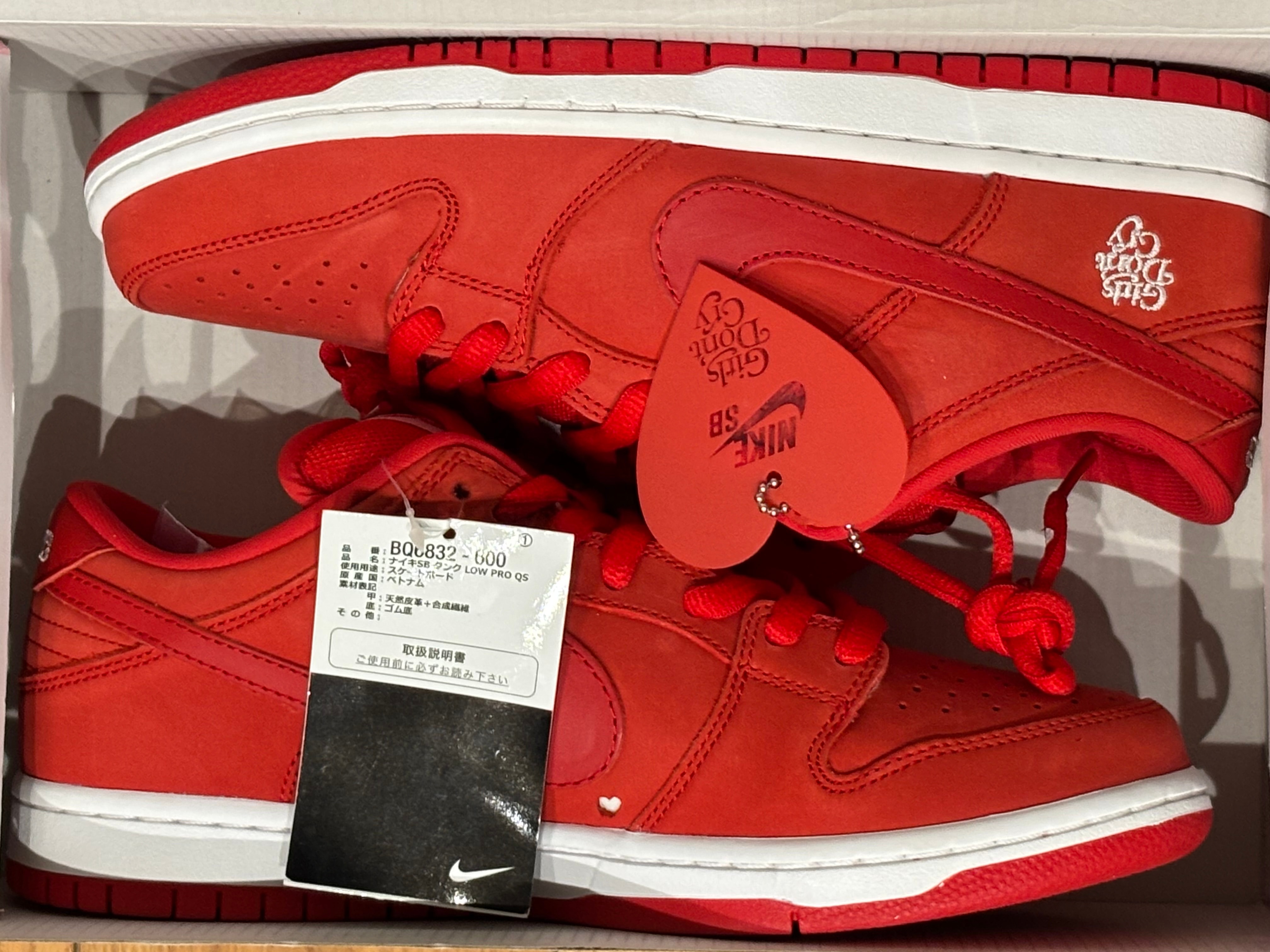 Girls Don't Cry × Nike SB Dunk Low Pro QS "Red" / VERDY