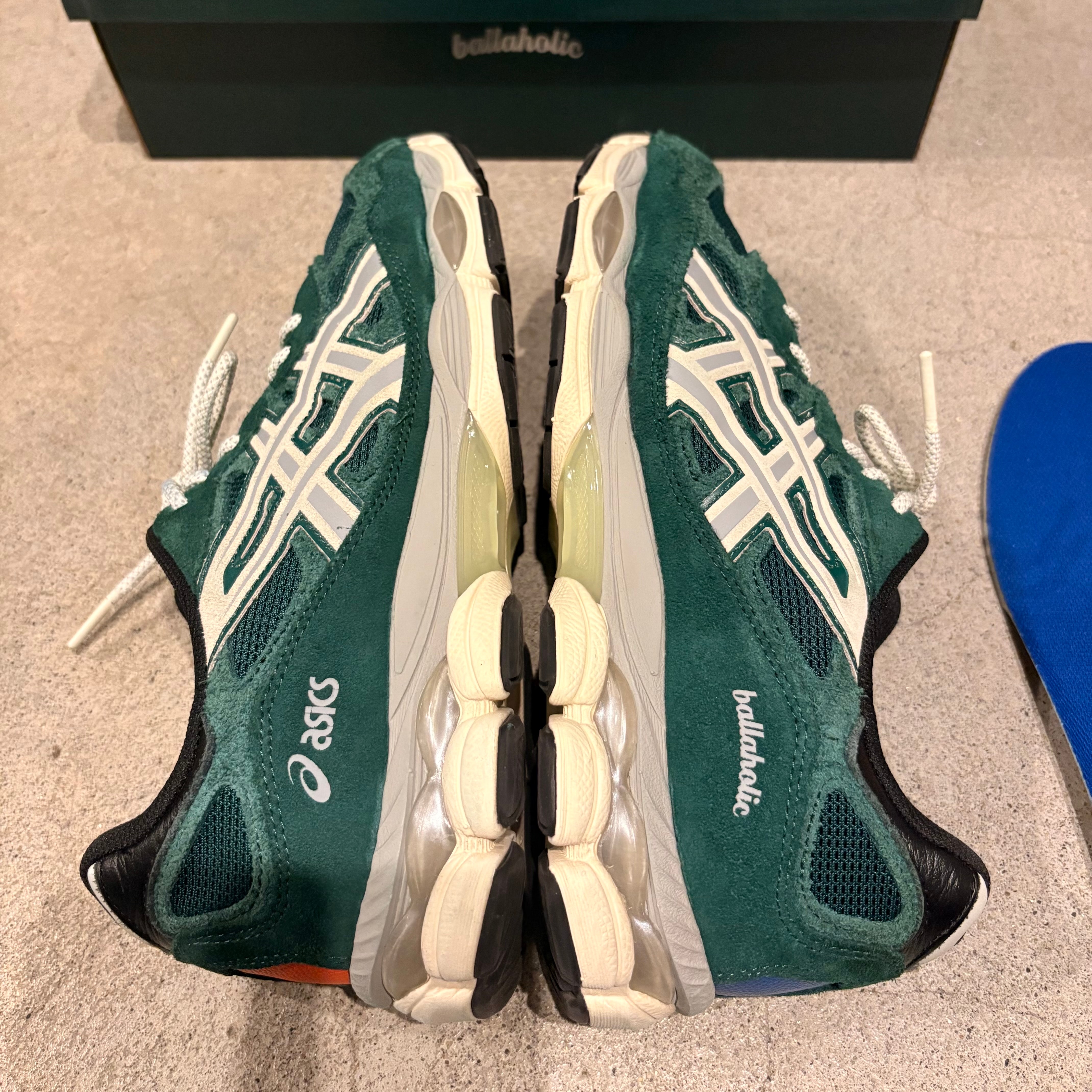 ballaholic × Asics Gel-NYC "Jewel Green/Ivory"