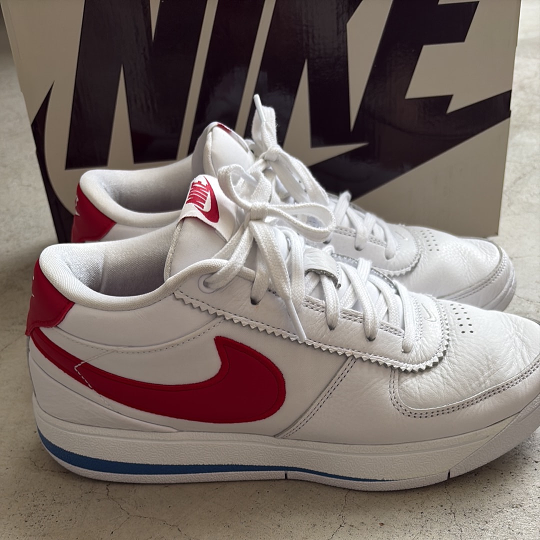 Nike Book 1 Cortez "Forrest Gump/White and Varsity Red" (FJ4250-105/FJ4249-105)