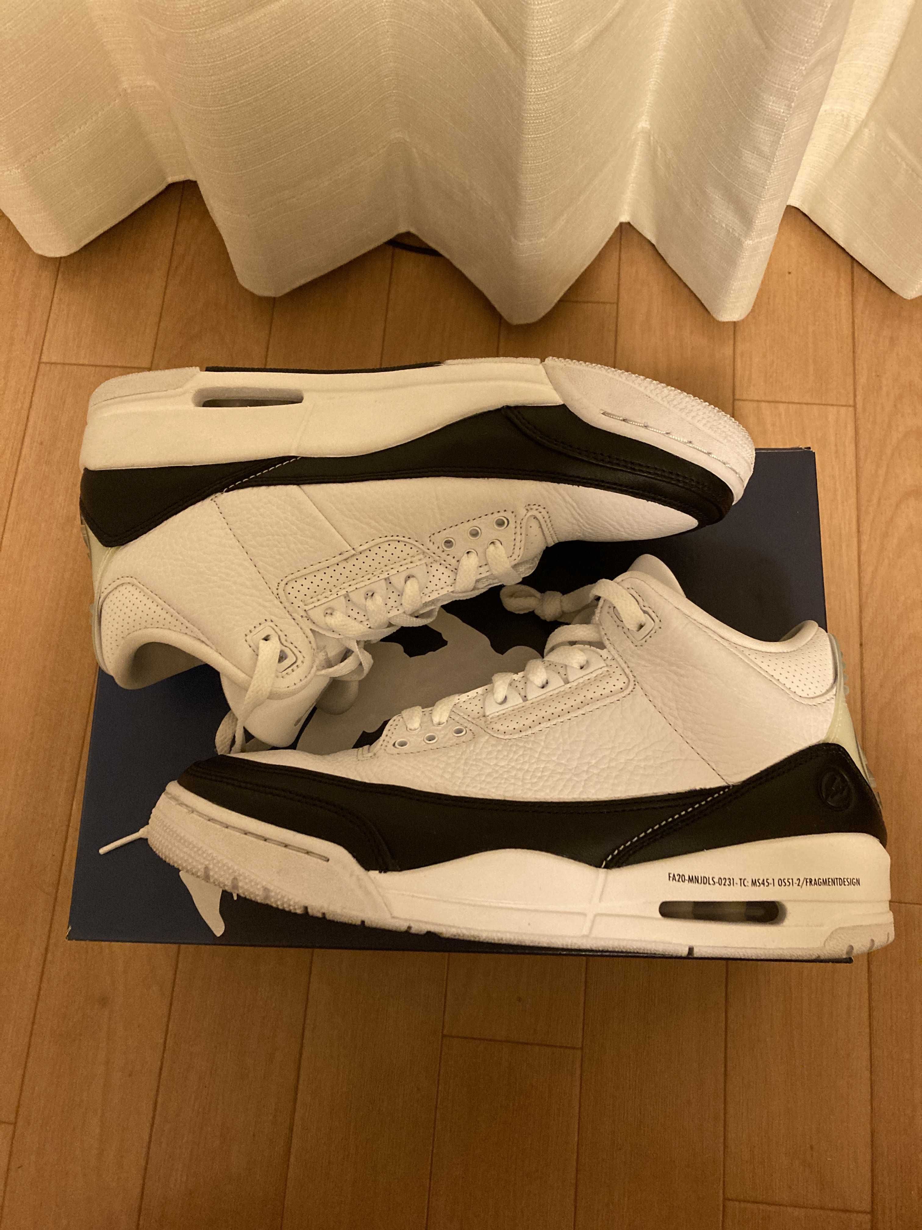 Fragment × Nike Air Jordan 3 "White/Black"