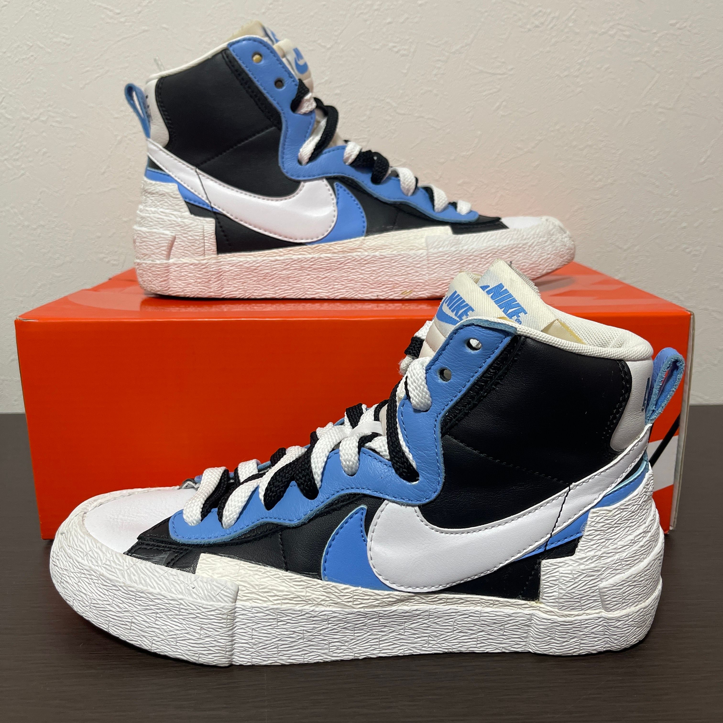sacai × NIKE BLAZER MID "BLACK / BLUE"