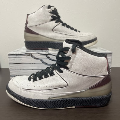 A Ma Maniere × Nike Air Jordan 2 "Airness/Sail and Burgundy"