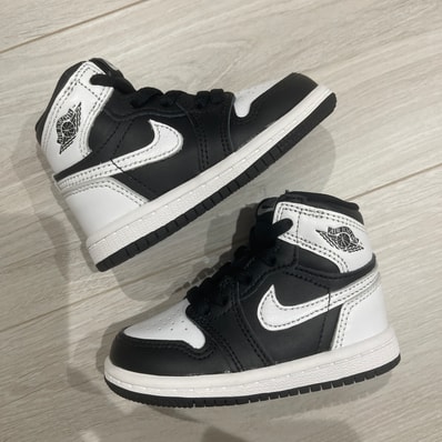 Nike TD Air Jordan 1 Retro High OG "Black/White"