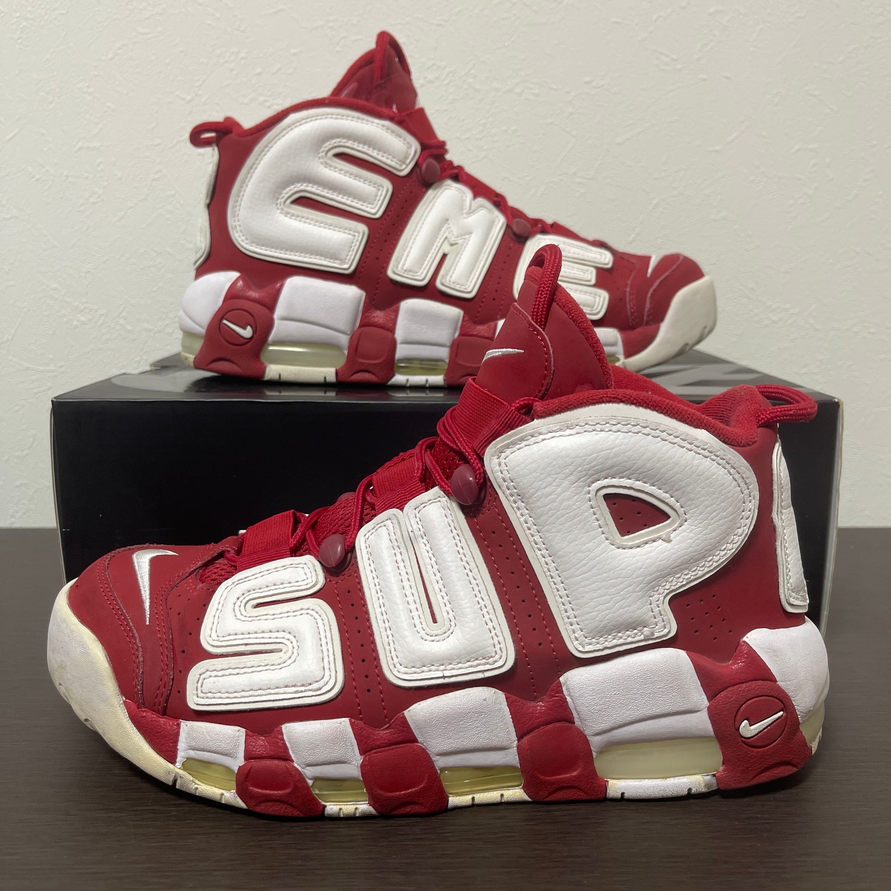 Supreme × Nike Air More Uptempo "White/Red"