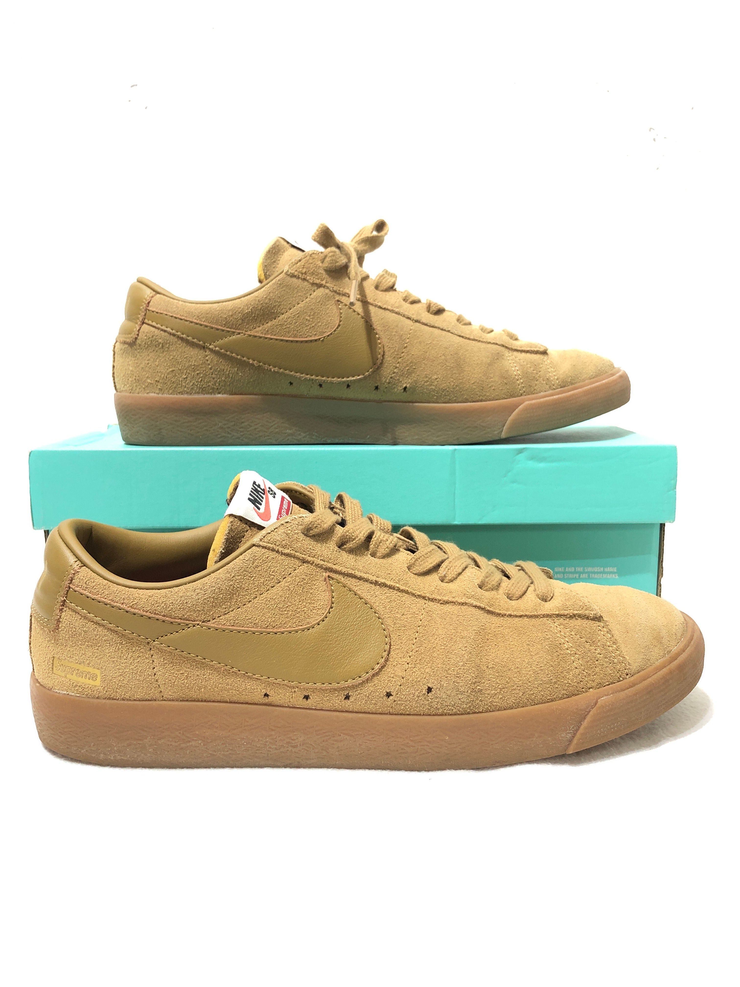 Supreme × Nike SB Blazer Low GT "Golden Beige"