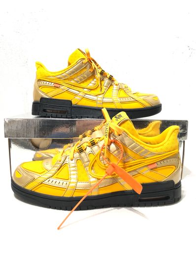 Off-White × Nike Air Rubber Dunk "University Gold"