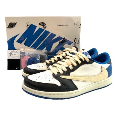 Travis Scott × fragment design × Nike Air Jordan 1 Low OG SP "Military Blue"