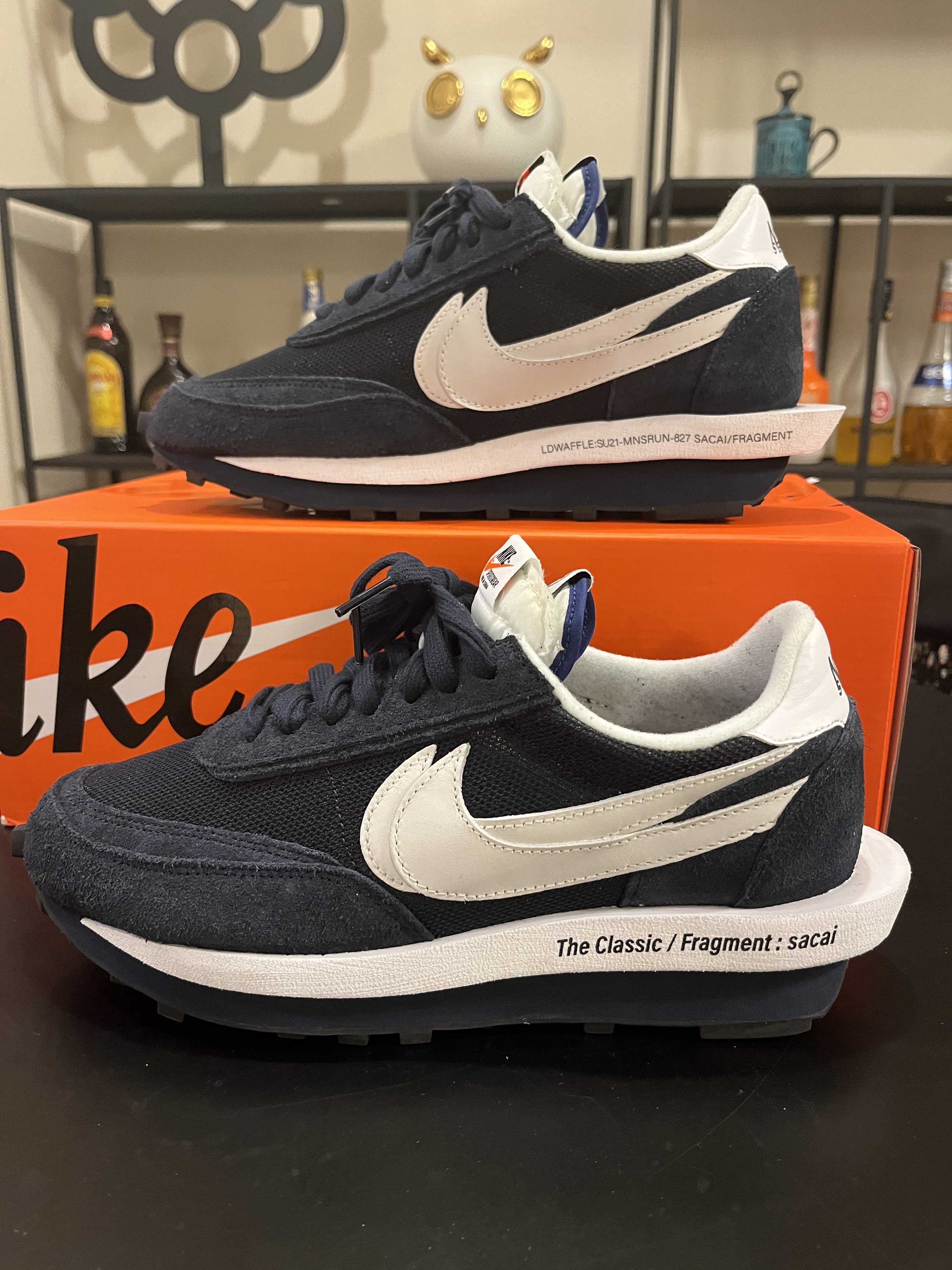 Fragment × sacai × Nike LD Waffle "Blackended Blue"