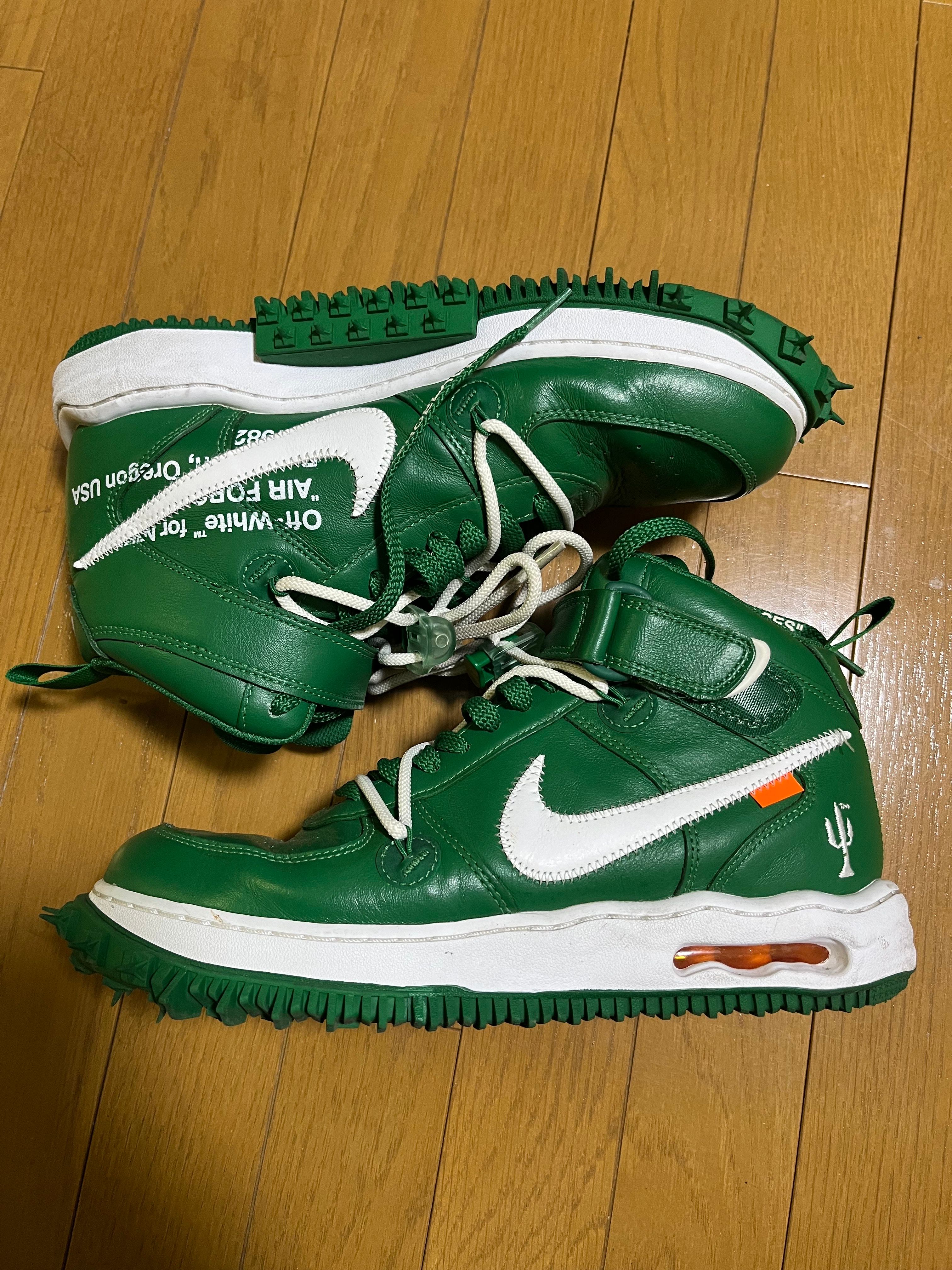 Off-White × Nike Air Force 1 Mid SP LTHR "Pine Green"