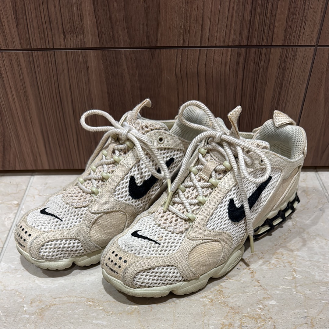 Stussy × Nike Air Zoom Spiridon CG 2 "Fossil/Black"