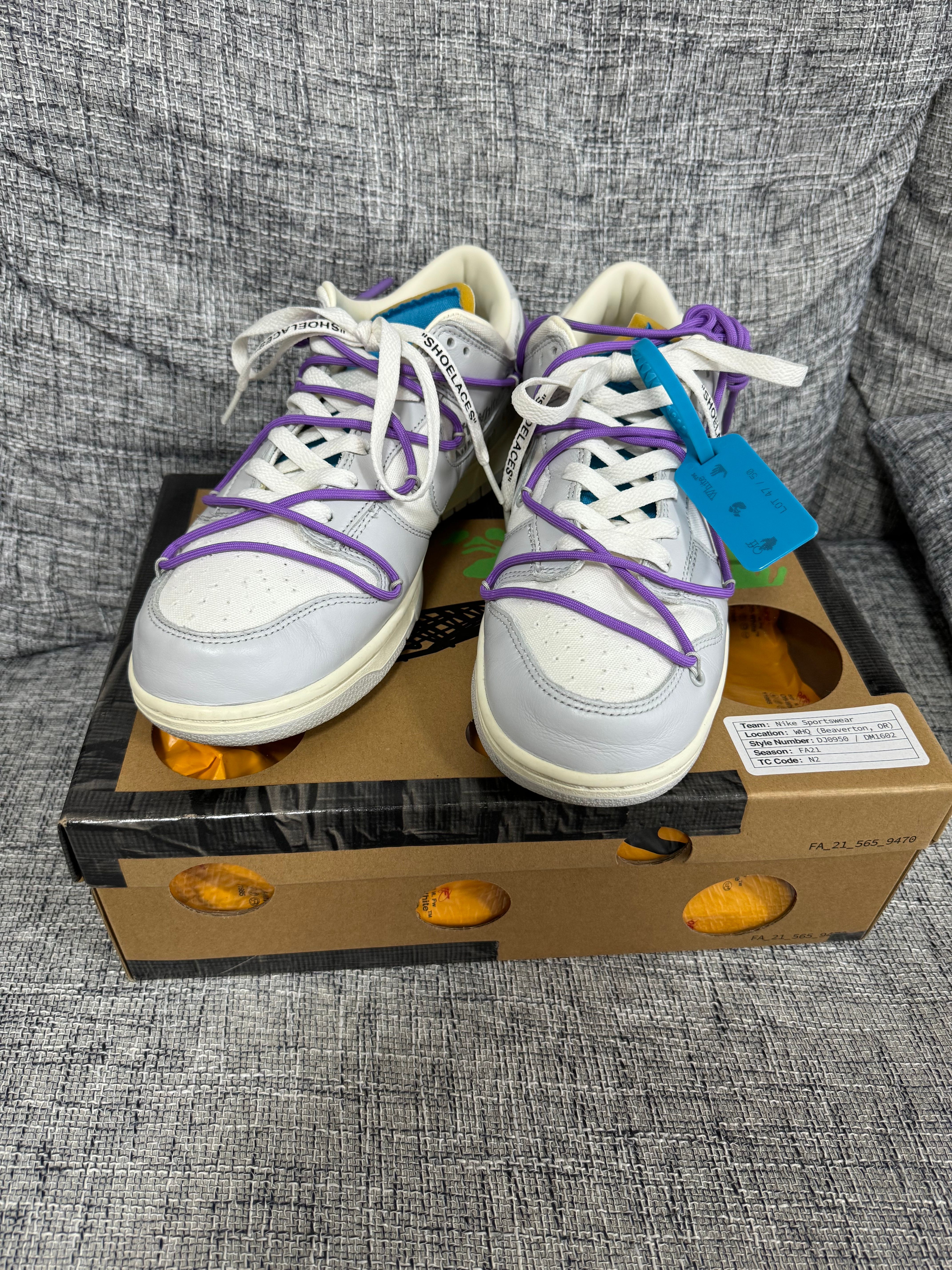 Off-White × Nike Dunk Low "Sail/Neutral Gray"