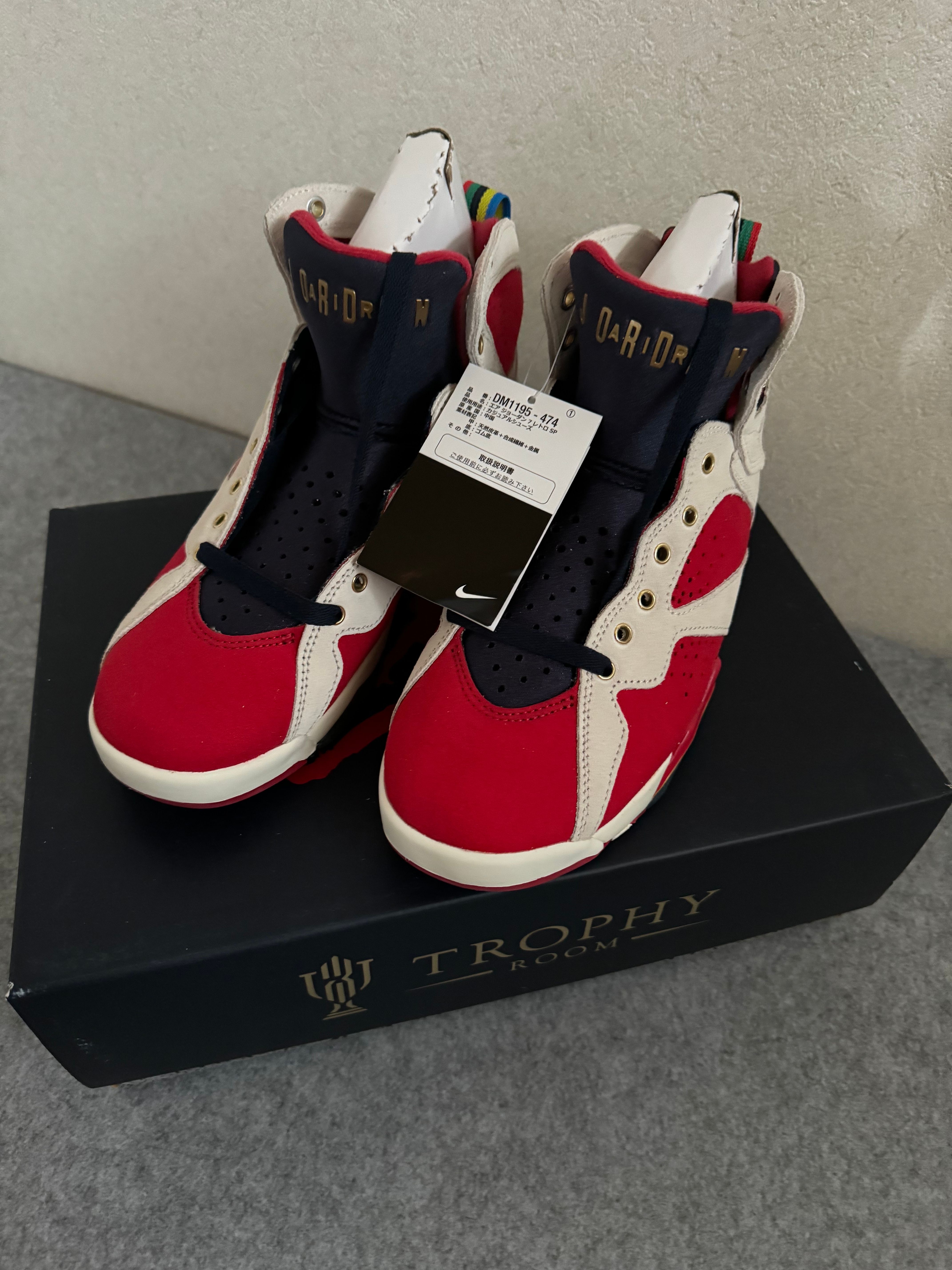 Trophy Room × Nike Air Jordan 7 "True Red and Obsidian"