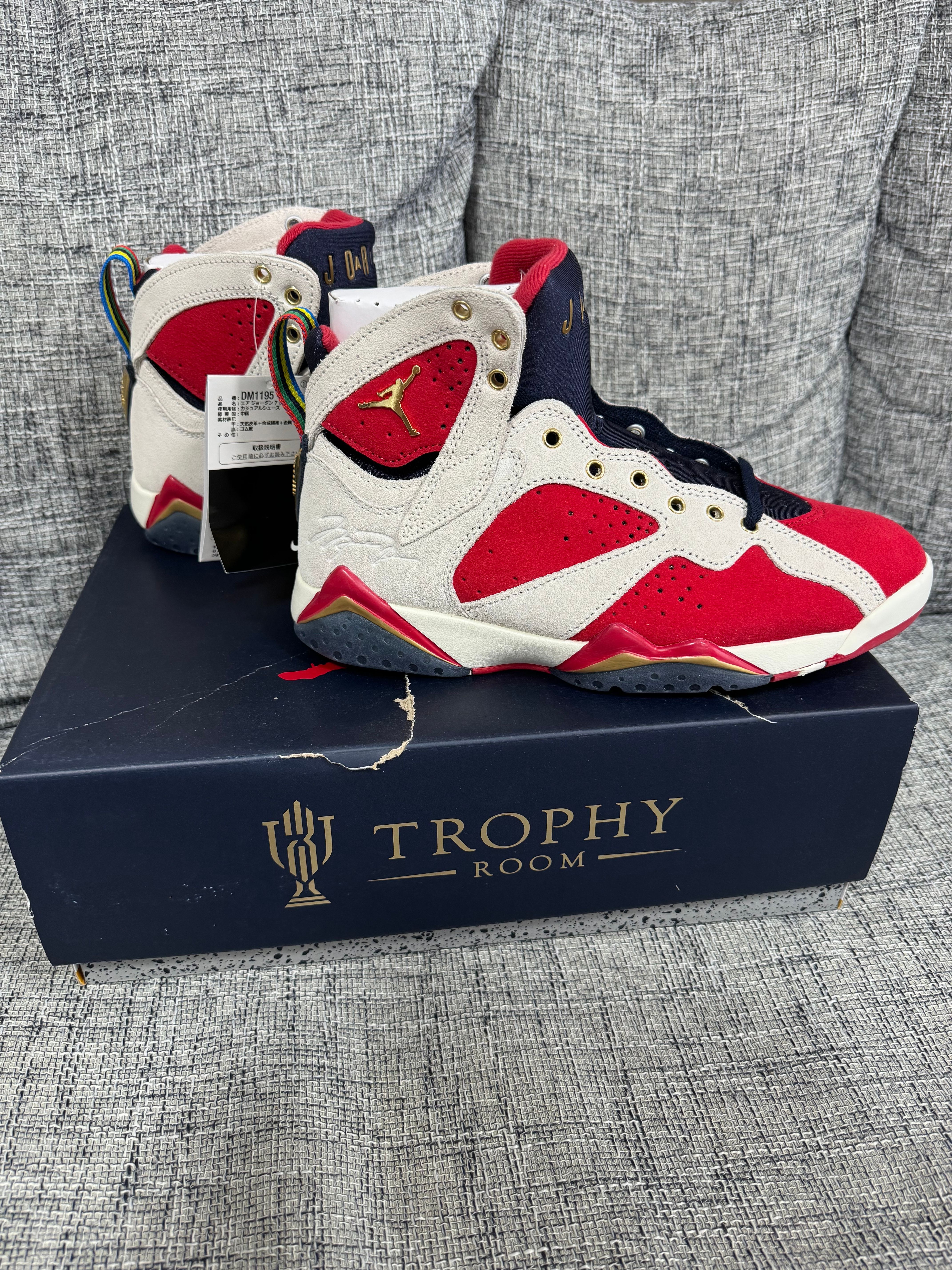 Trophy Room × Nike Air Jordan 7 "True Red and Obsidian"