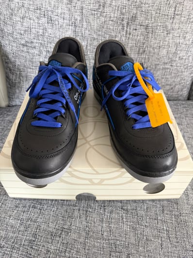 Off-White × Nike Air Jordan 2 Low "Black and Varsity Royal"