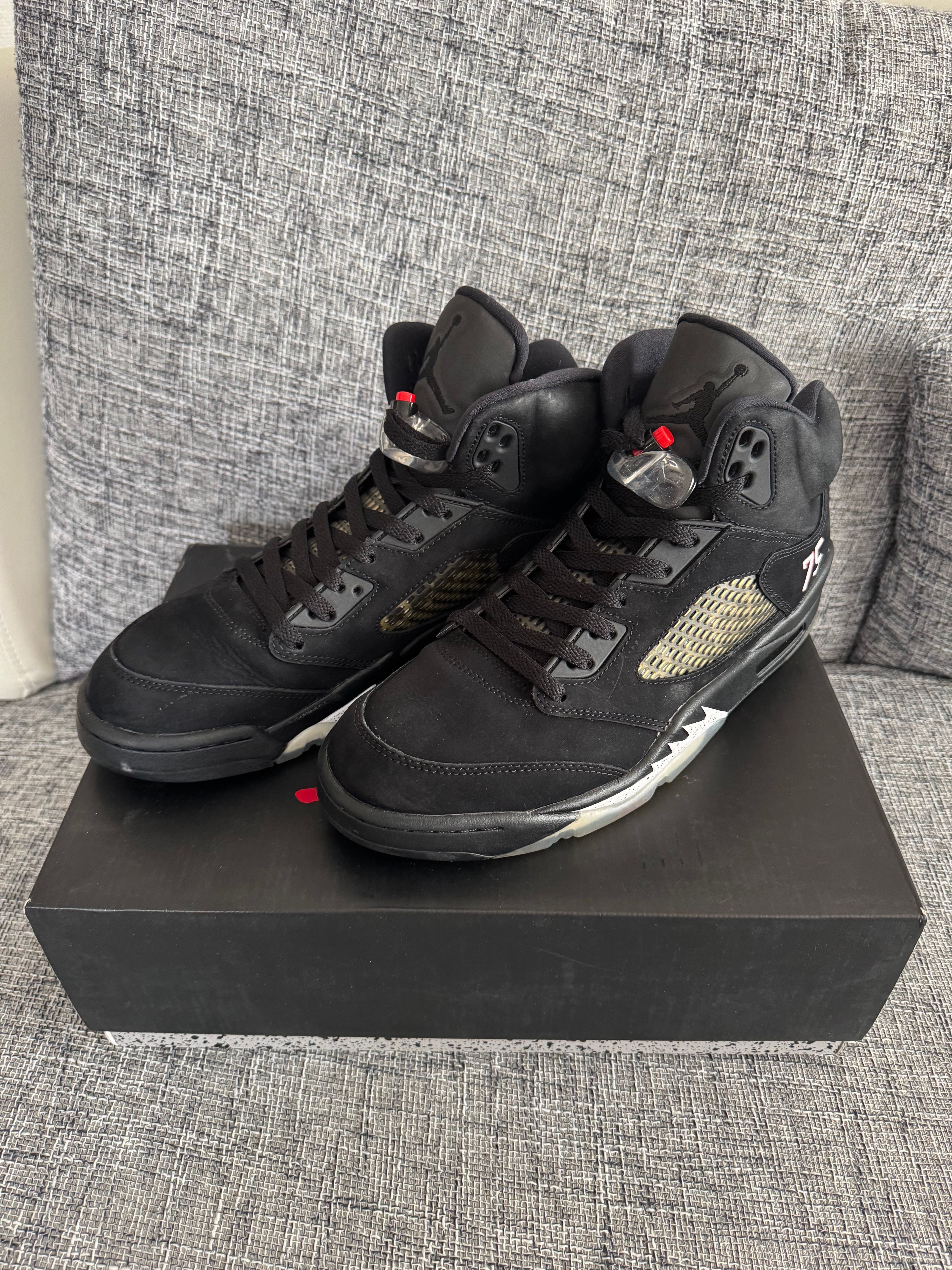 NIKE AIR JORDAN 5 PARIS SAINT-GERMAIN BLACK/CEMENT GREY