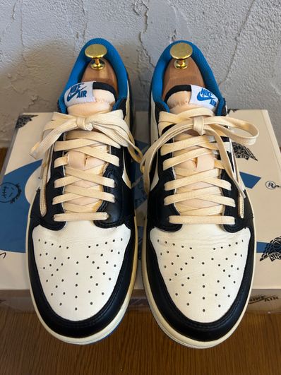 Travis Scott × fragment design × Nike Air Jordan 1 Low OG SP "Military Blue"