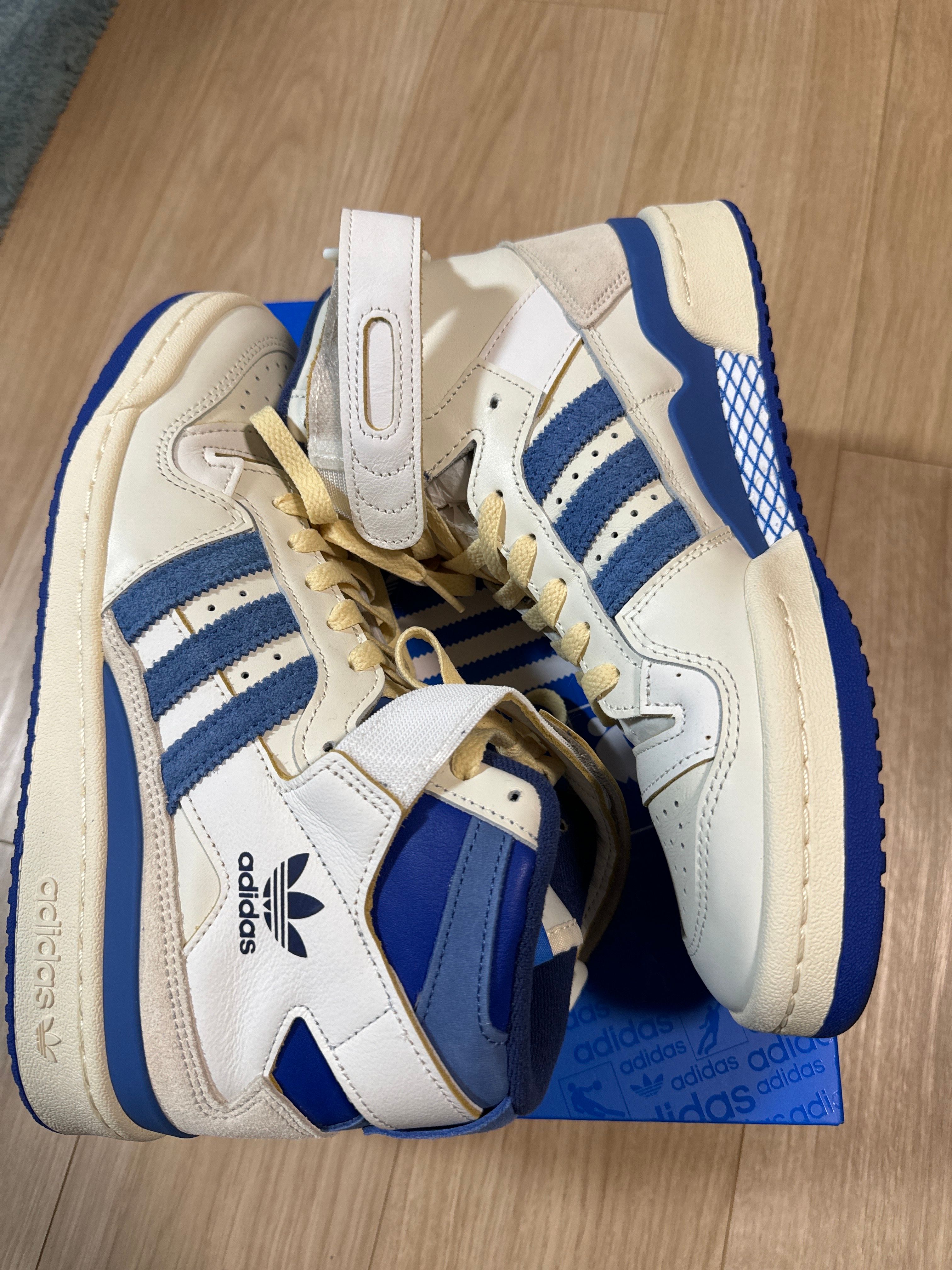 adidas Forum 84 High Blue Thread "Off White-Bright Blue/Footwear White"