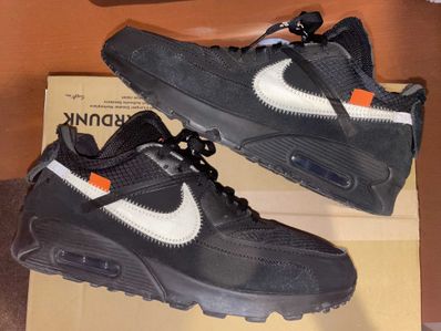 Off-White × Nike Air Max 90 "Black/Black-Cone-White"