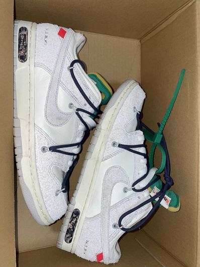 Off-White × Nike Dunk Low "Sail/Neutral Grey/Gridiron"