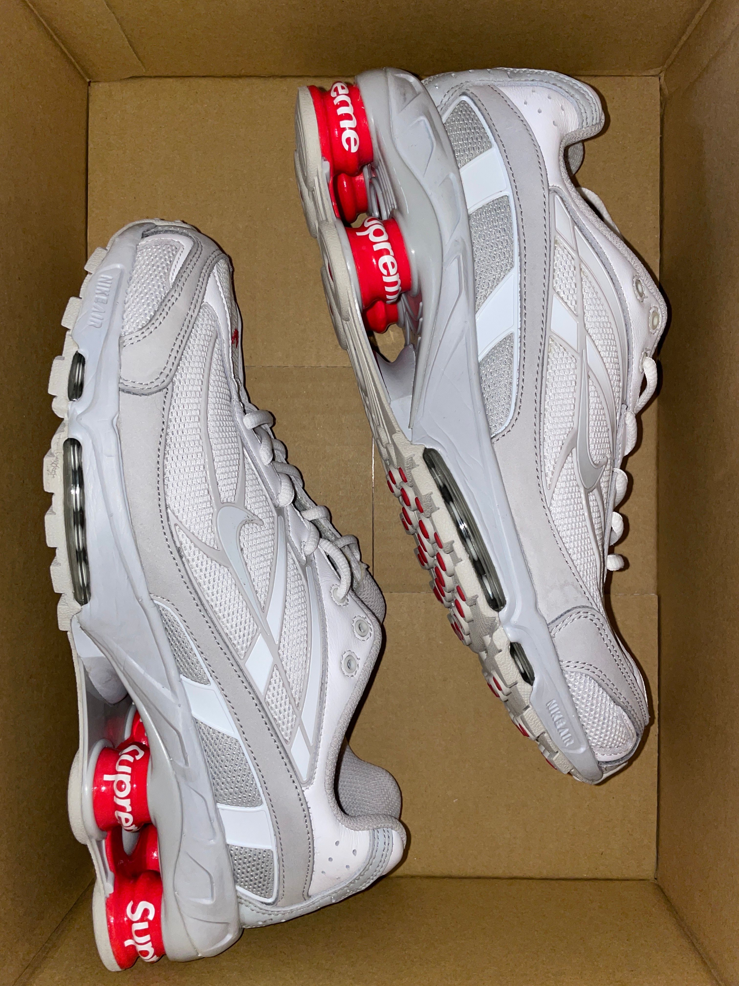 Supreme × Nike Shox Ride 2 "White/Grey Fog/Flat Platinum"
