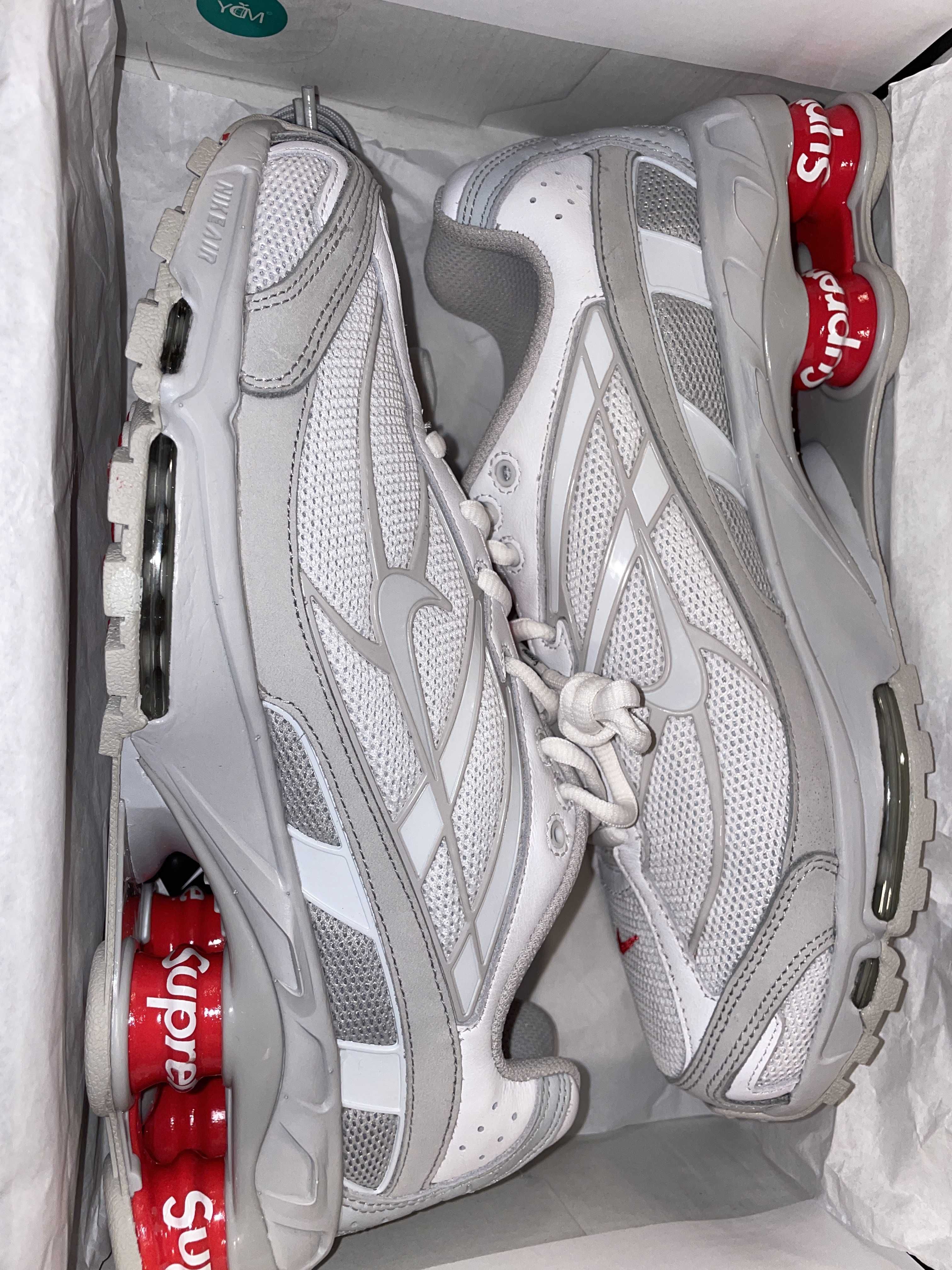 Supreme × Nike Shox Ride 2 "White/Grey Fog/Flat Platinum"