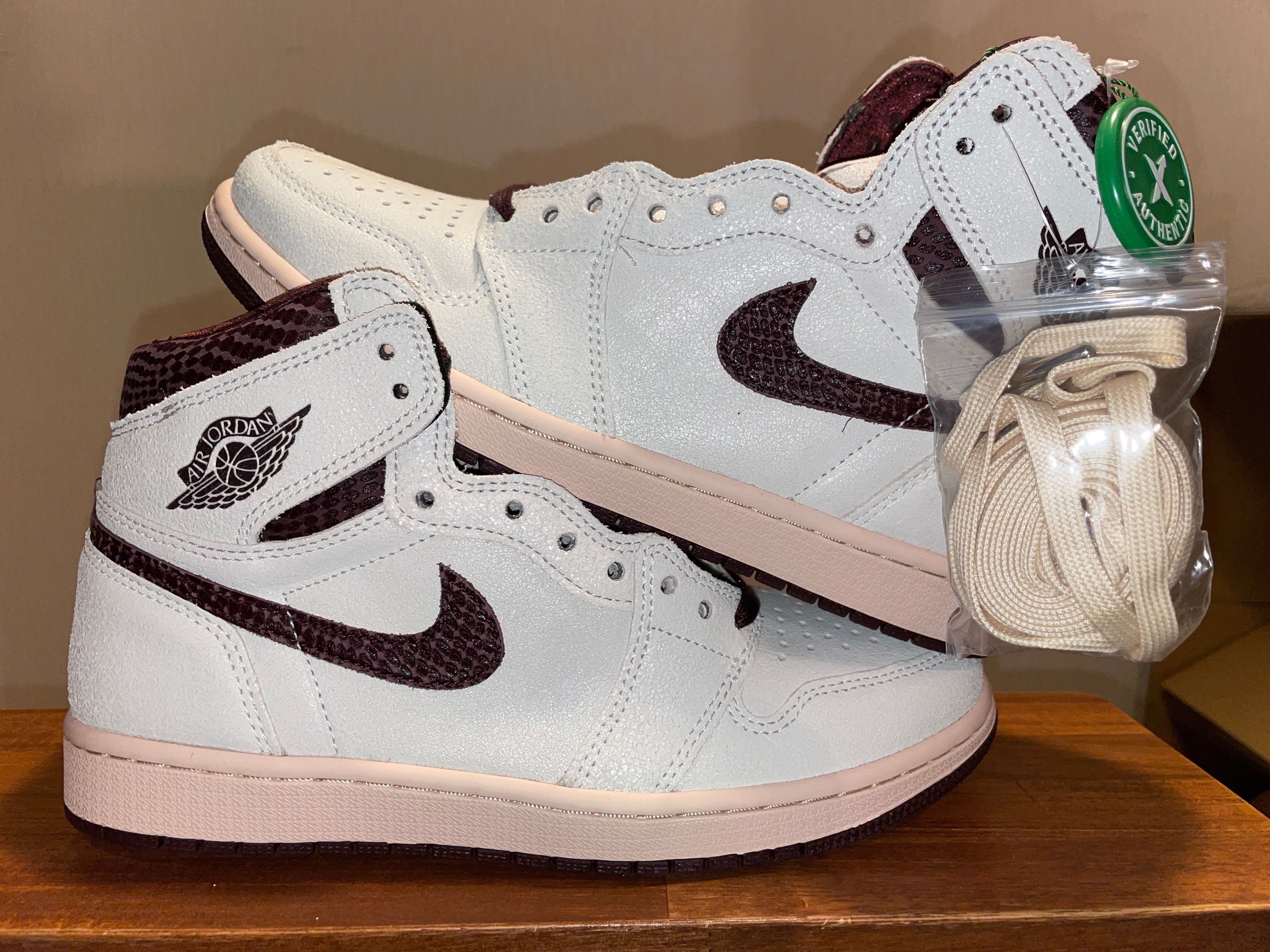 A Ma Maniere × Nike Air Jordan 1 Retro High OG "Sail and Burgundy"