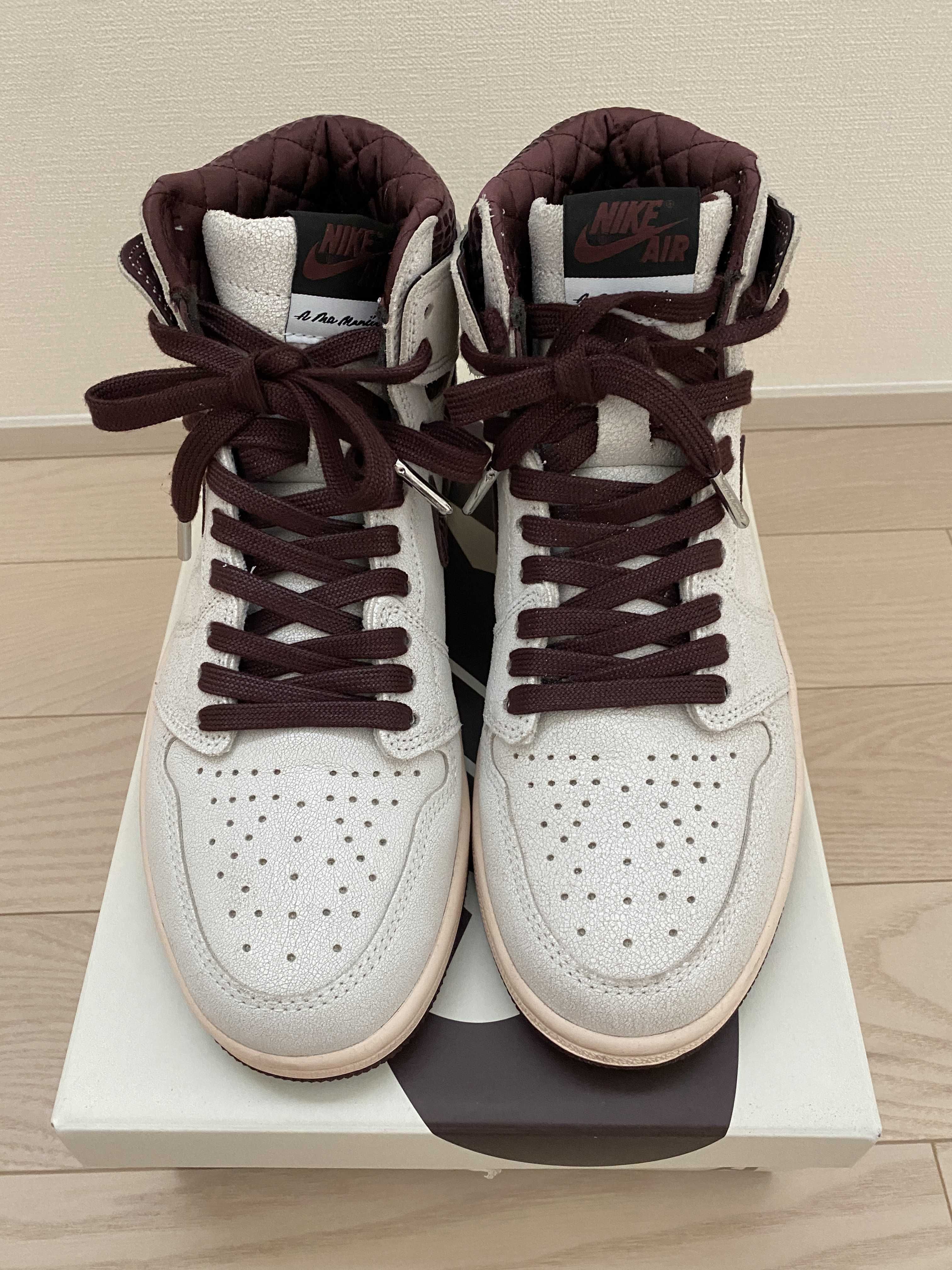 A Ma Maniere × Nike Air Jordan 1 Retro High OG "Sail and Burgundy"