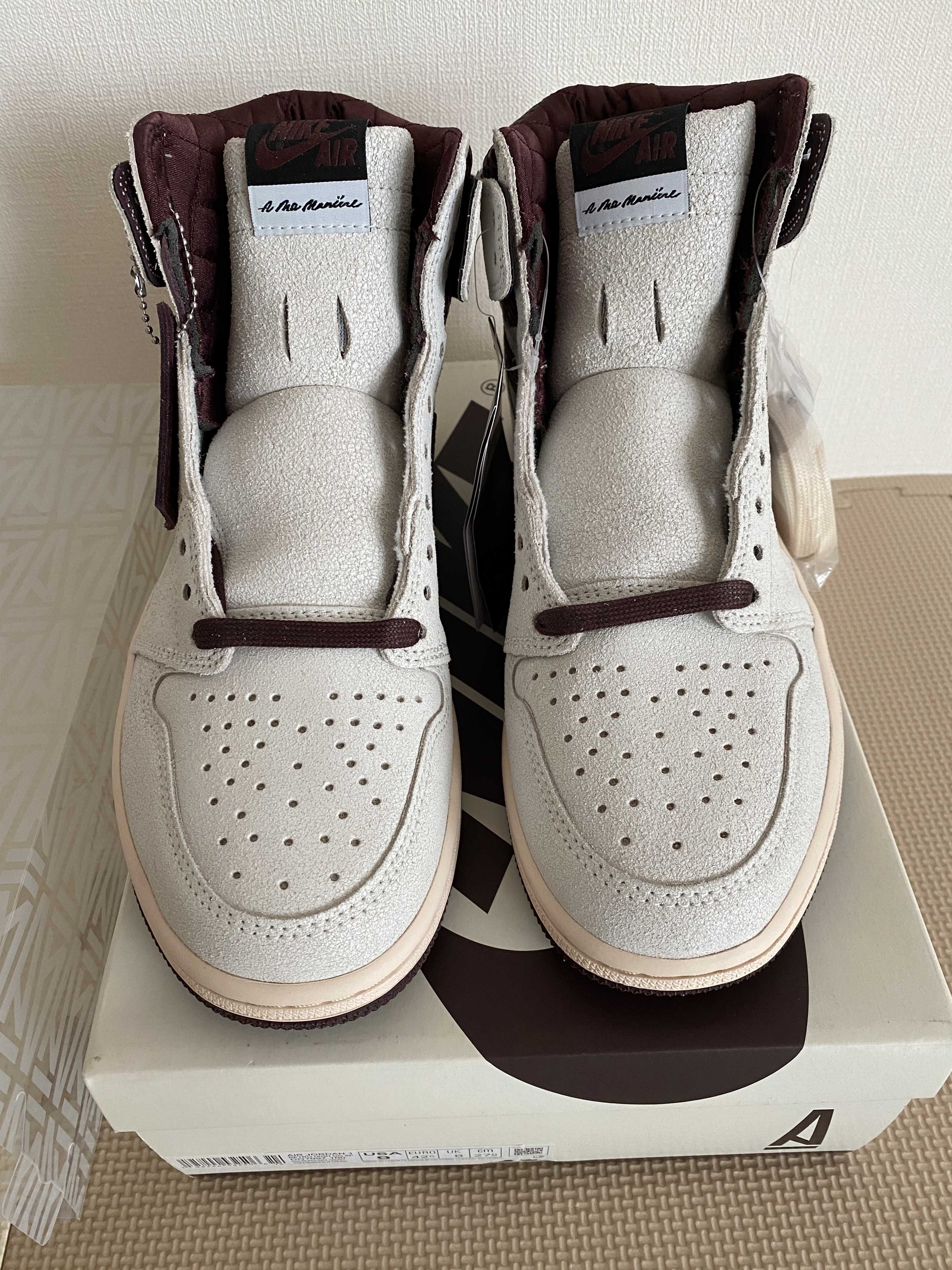 A Ma Maniere × Nike Air Jordan 1 Retro High OG "Sail and Burgundy"