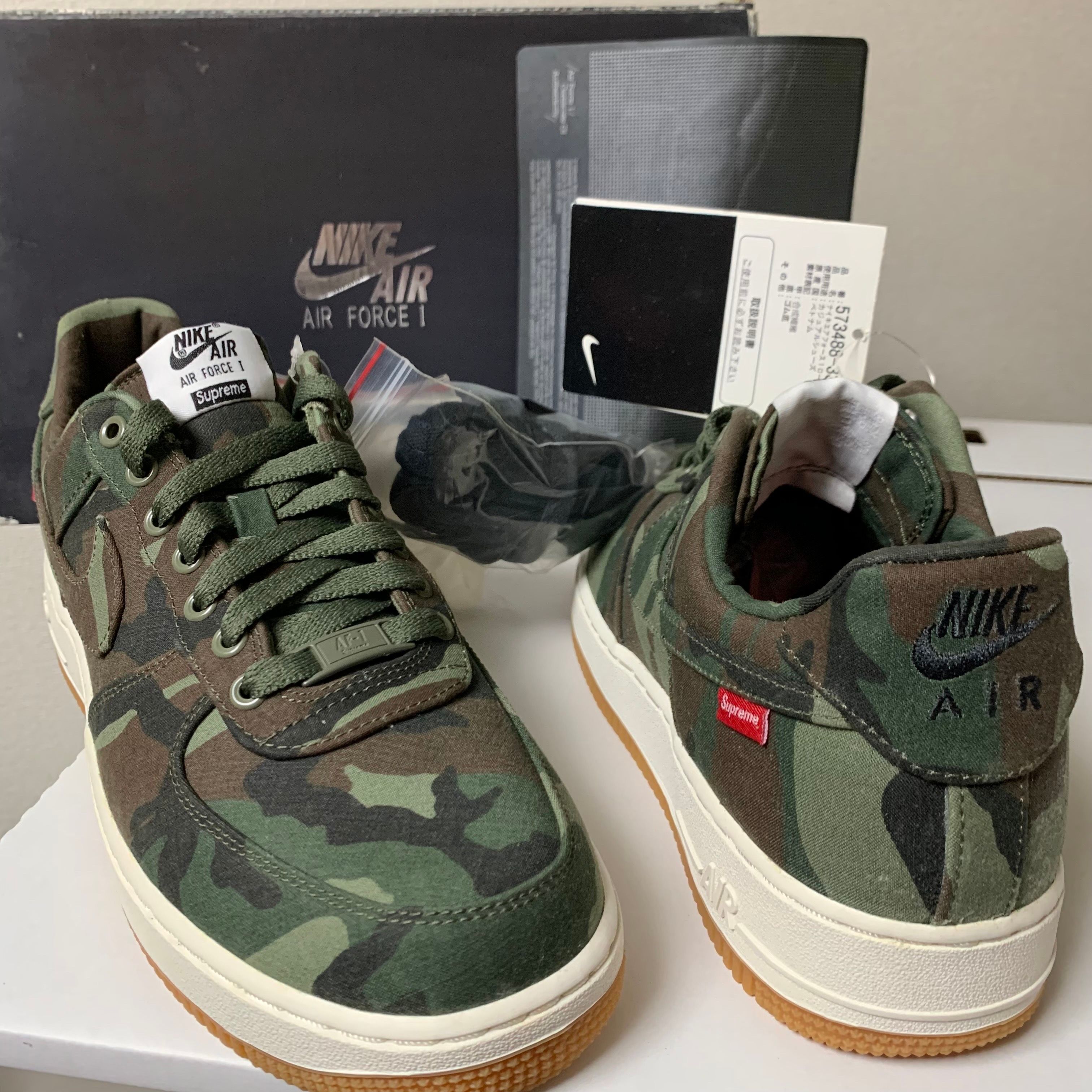 Nike Air Force 1 × SUPREME カモフラージュ27cm美品 未使用 NIKE×Supreme ナイキ×シュプリーム AF1 コラボ カモフラ