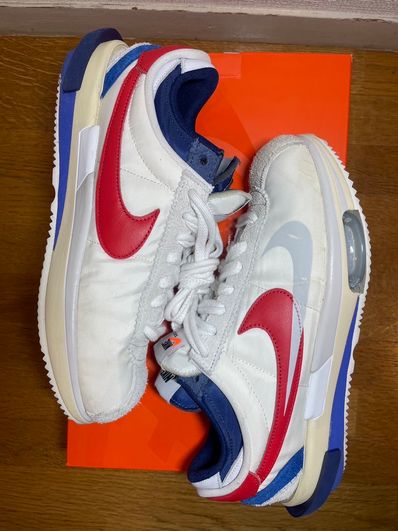 sacai × Nike Zoom Cortez "White and University Red"