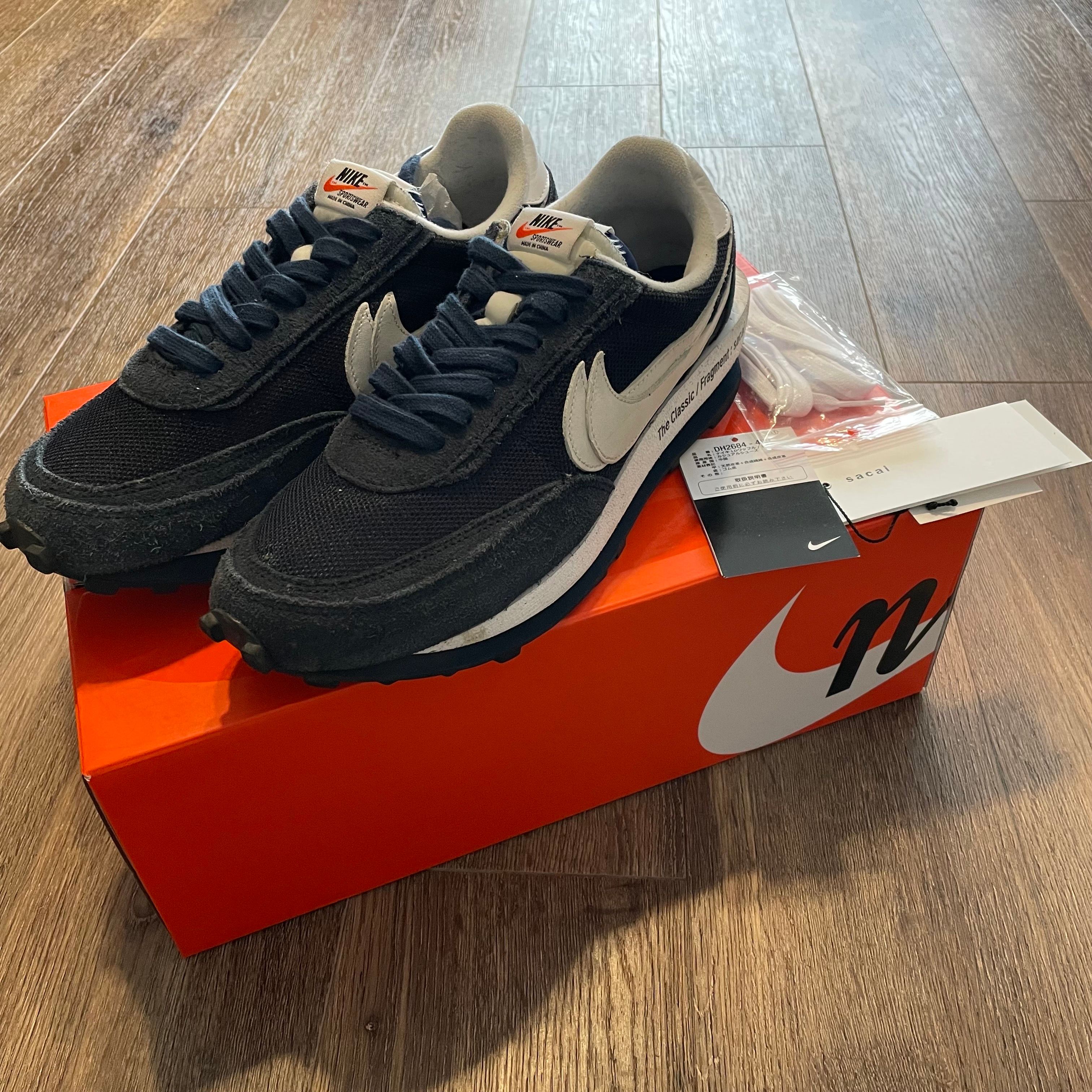 Fragment × sacai × Nike LD Waffle "Blackended Blue"